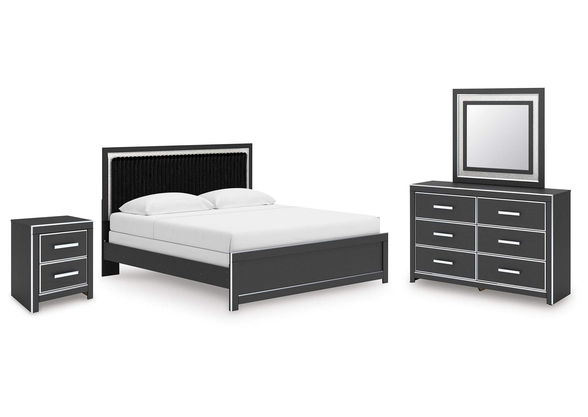 Zuraleus King Panel Bed, Dresser, Mirror and Nightstand image 1