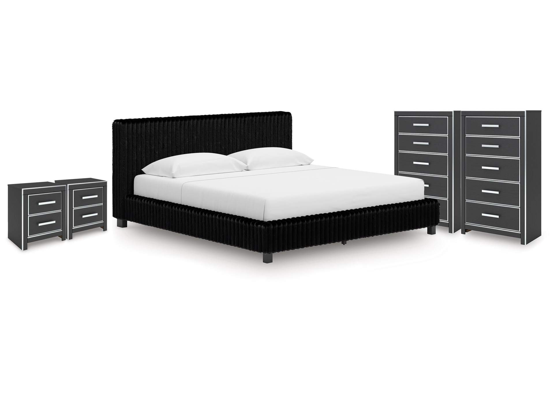 Zuraleus King Upholstered Bed, 2 Chests and 2 Nightstands image 1