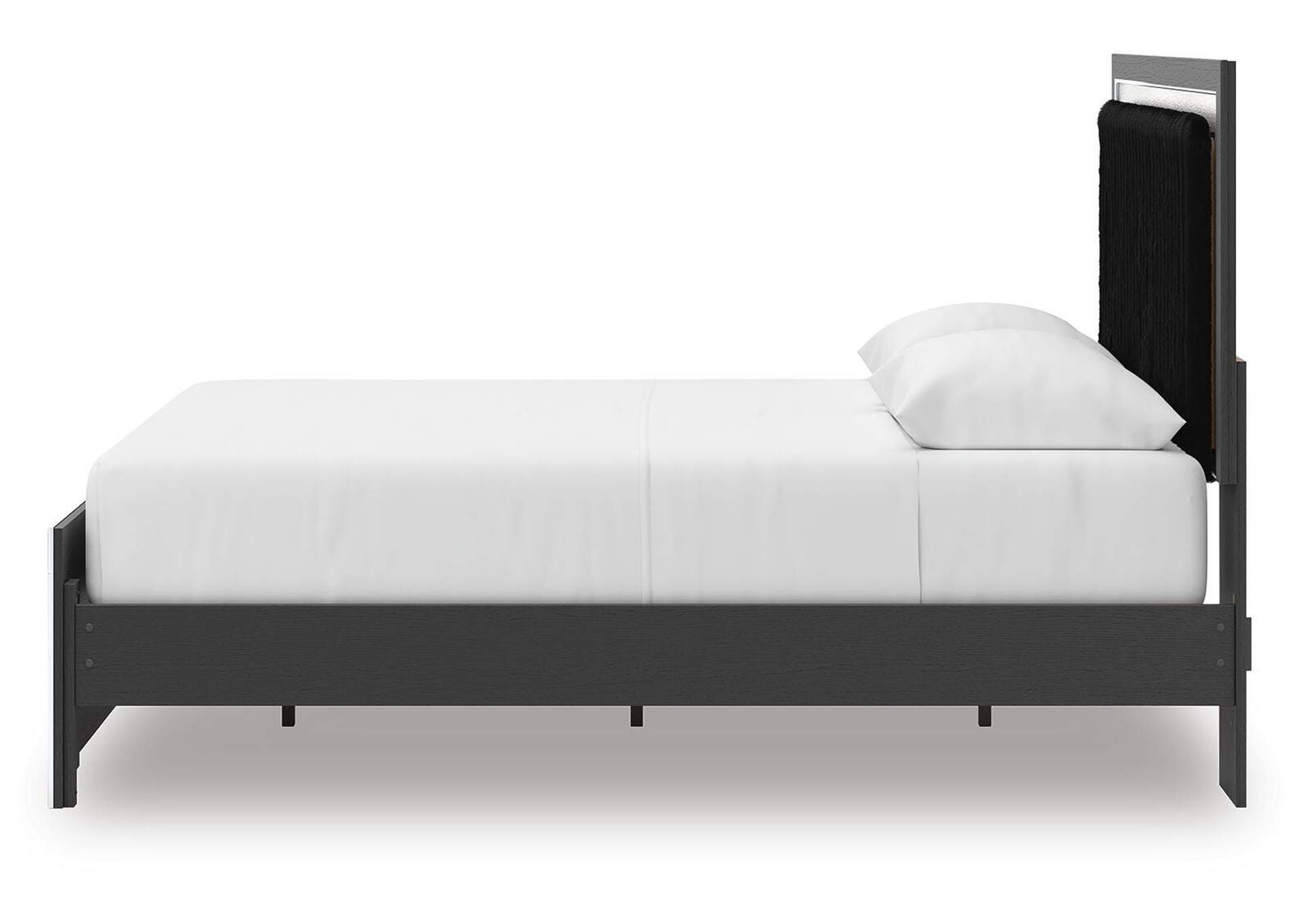 Zuraleus Queen Upholstered Panel Platform Bed, Dresser and Mirror image 13