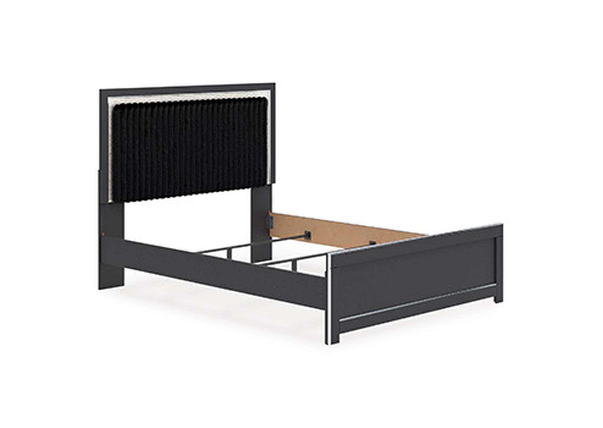 Zuraleus Queen Upholstered Panel Platform Storage Bed image 3