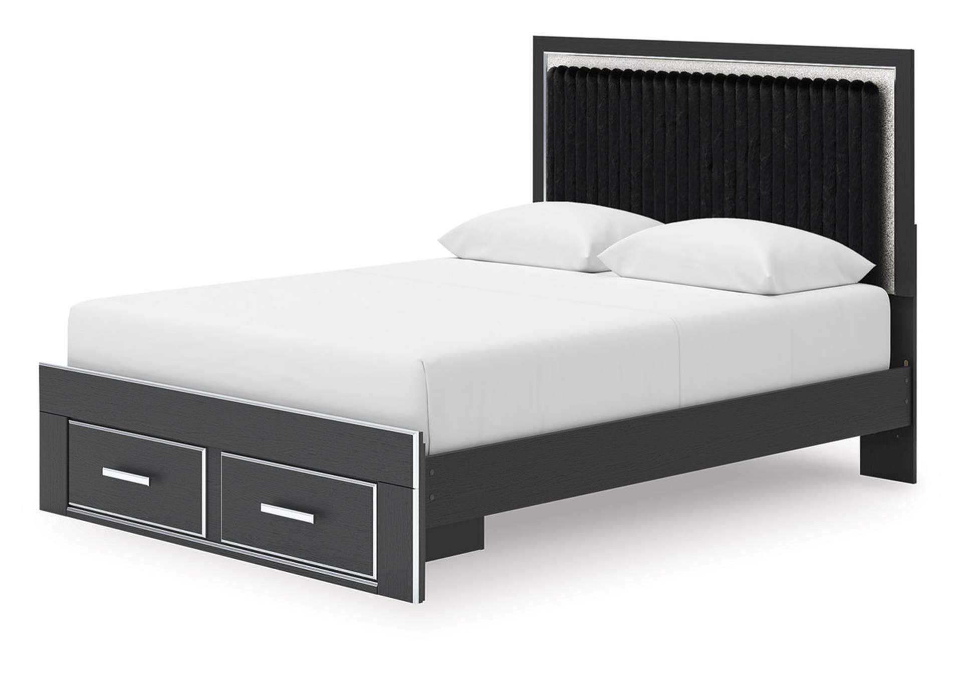 Zuraleus Queen Upholstered Panel Platform Storage Bed image 4