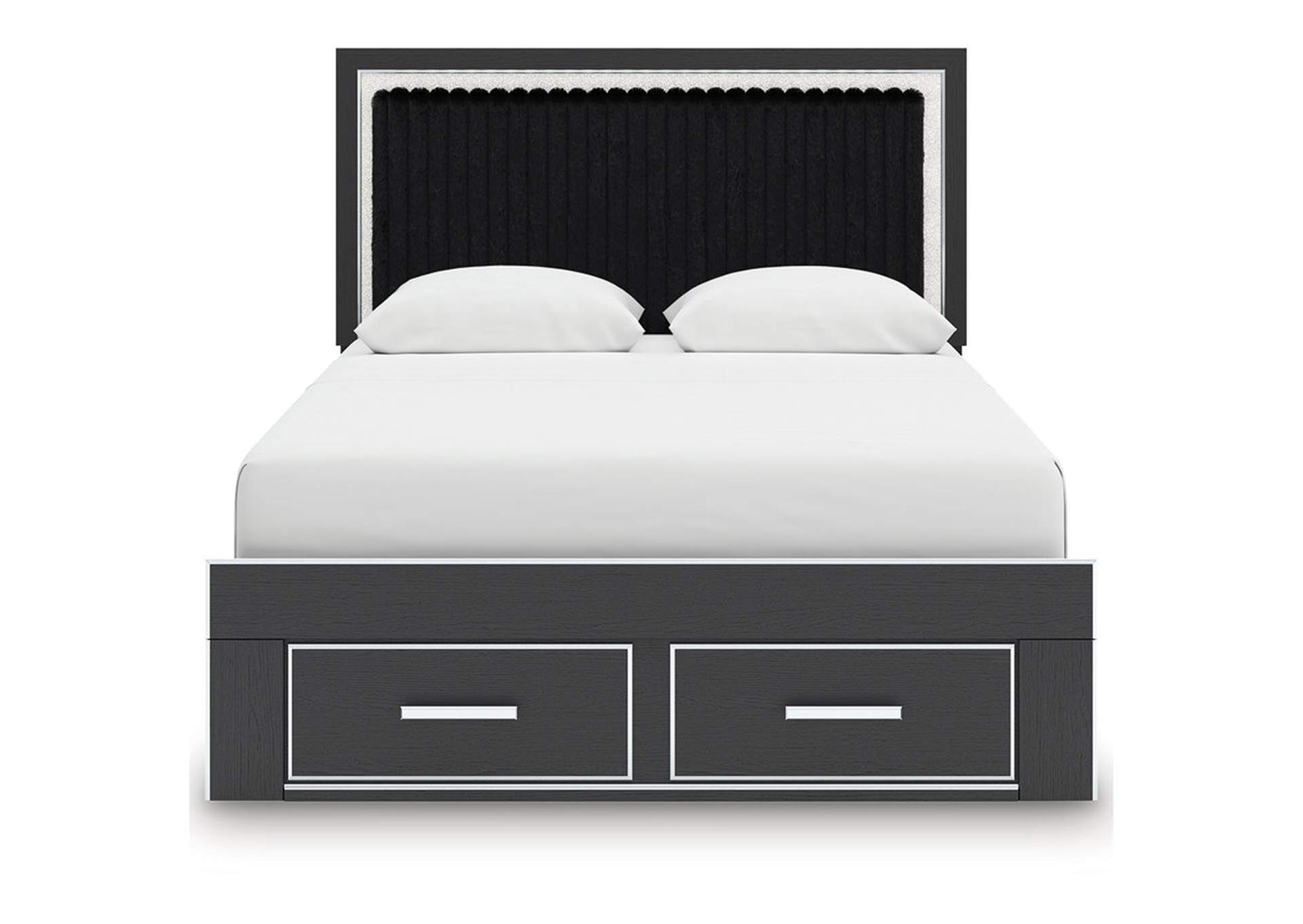 Zuraleus Queen Upholstered Panel Platform Storage Bed image 6