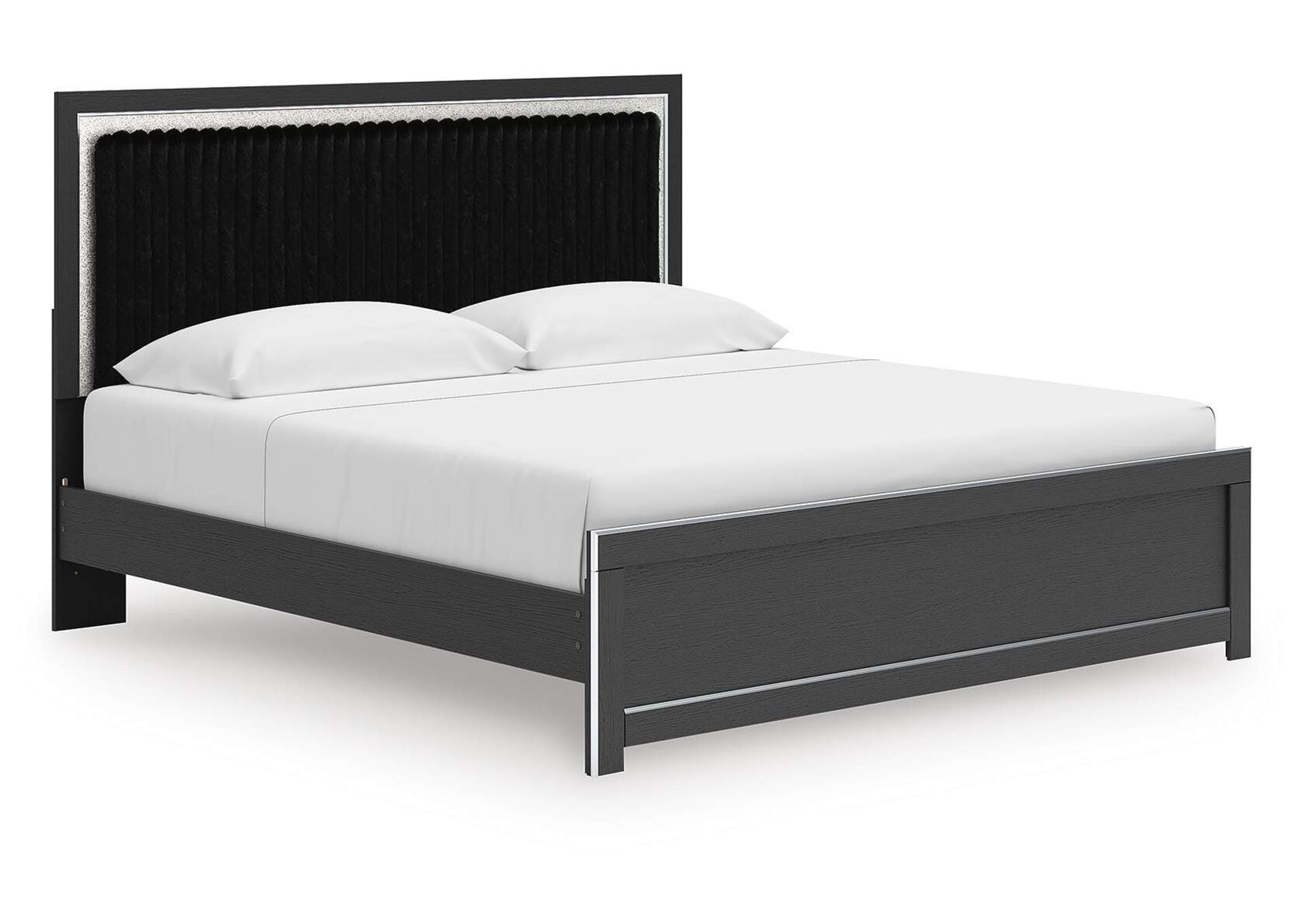 Zuraleus King Upholstered Panel Platform Bed image 1