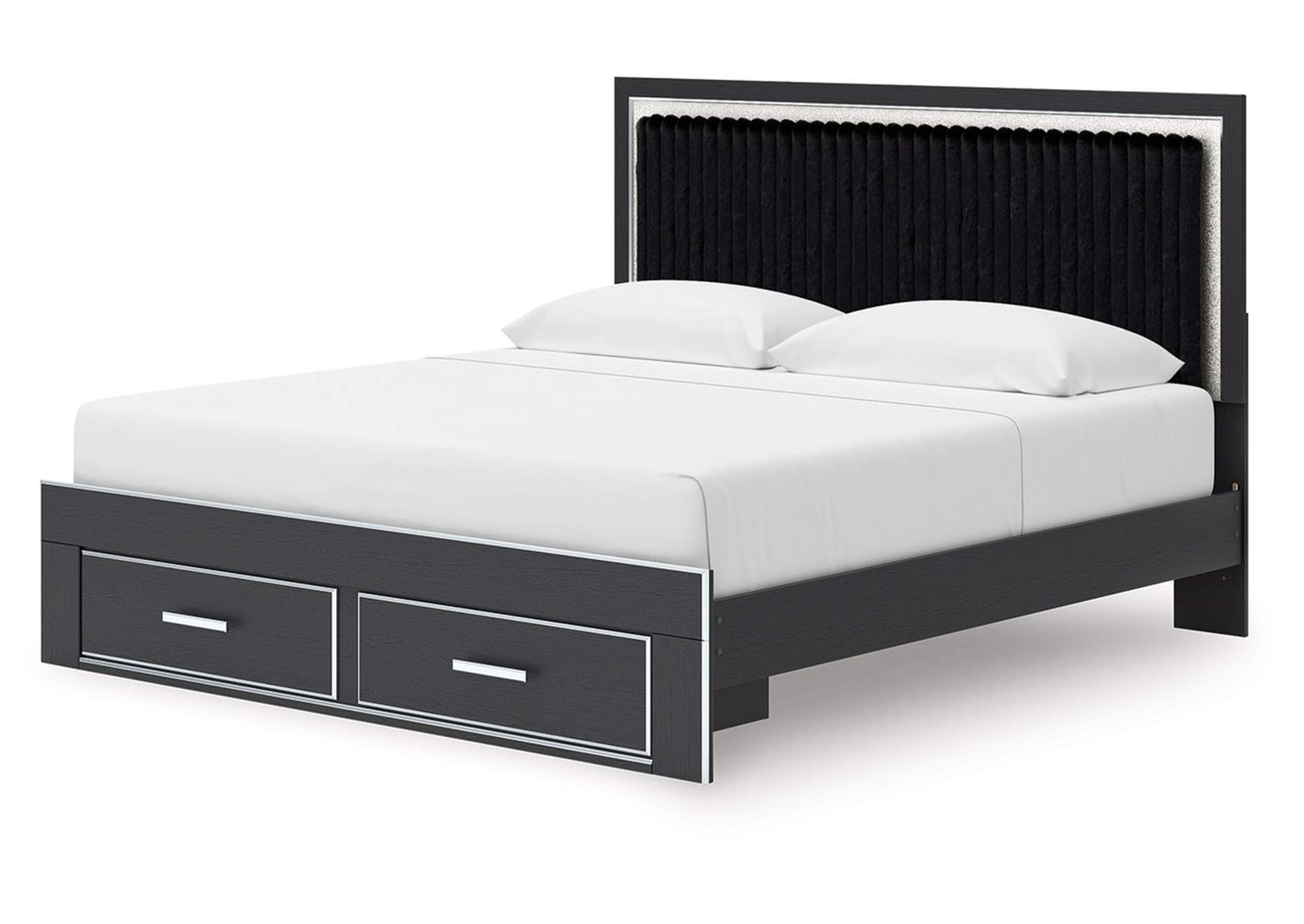 Zuraleus King Upholstered Panel Platform Storage Bed image 4