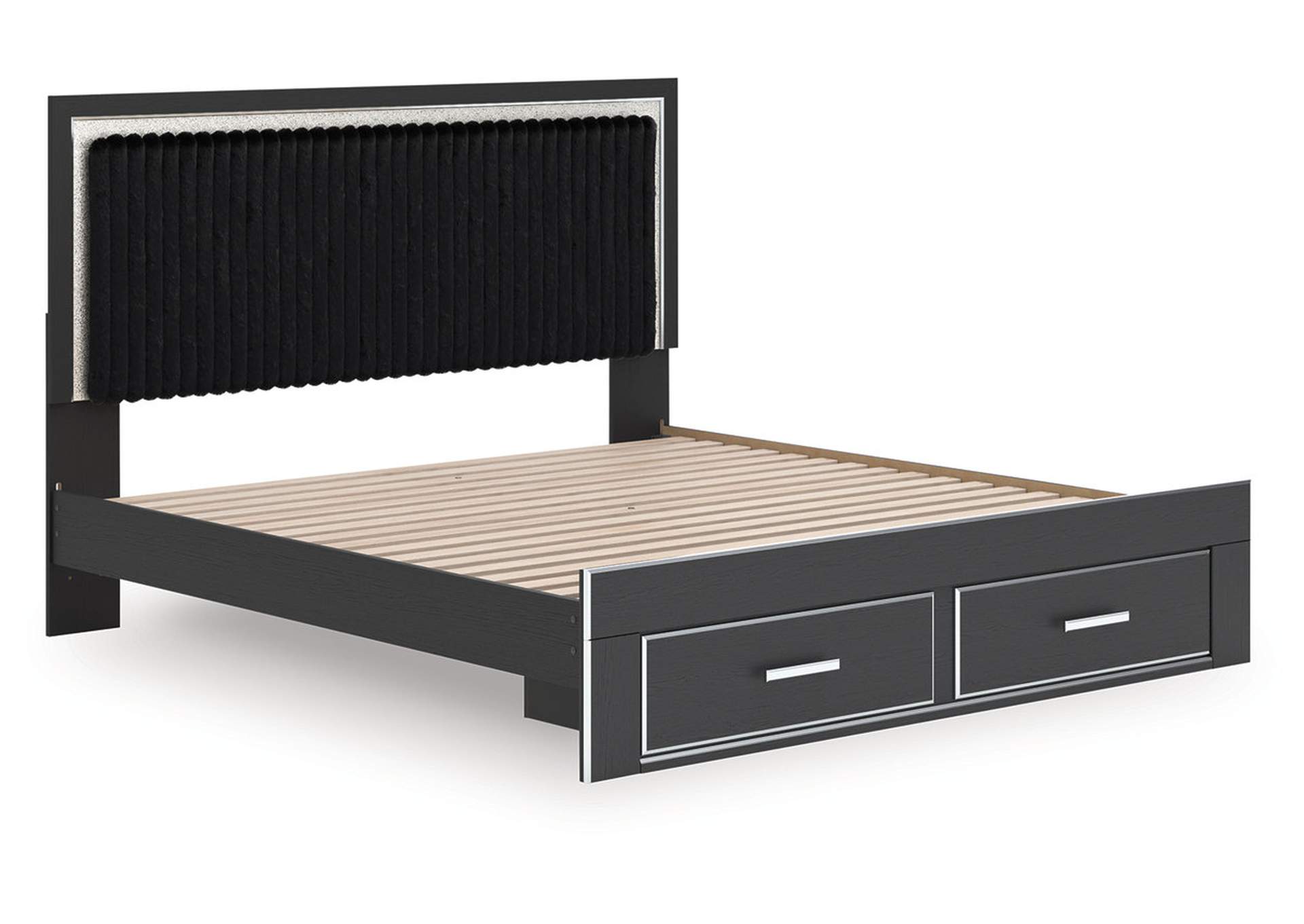 Zuraleus King Upholstered Panel Platform Storage Bed image 3