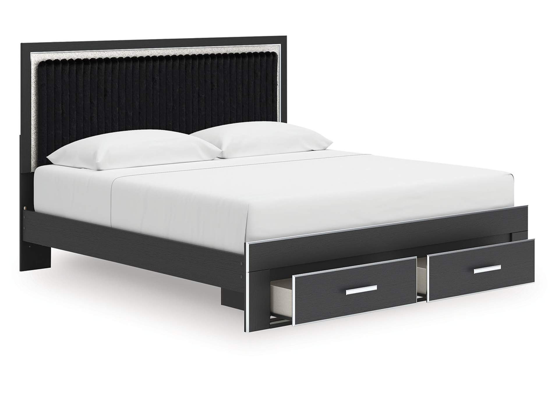 Zuraleus King Upholstered Panel Platform Storage Bed image 5