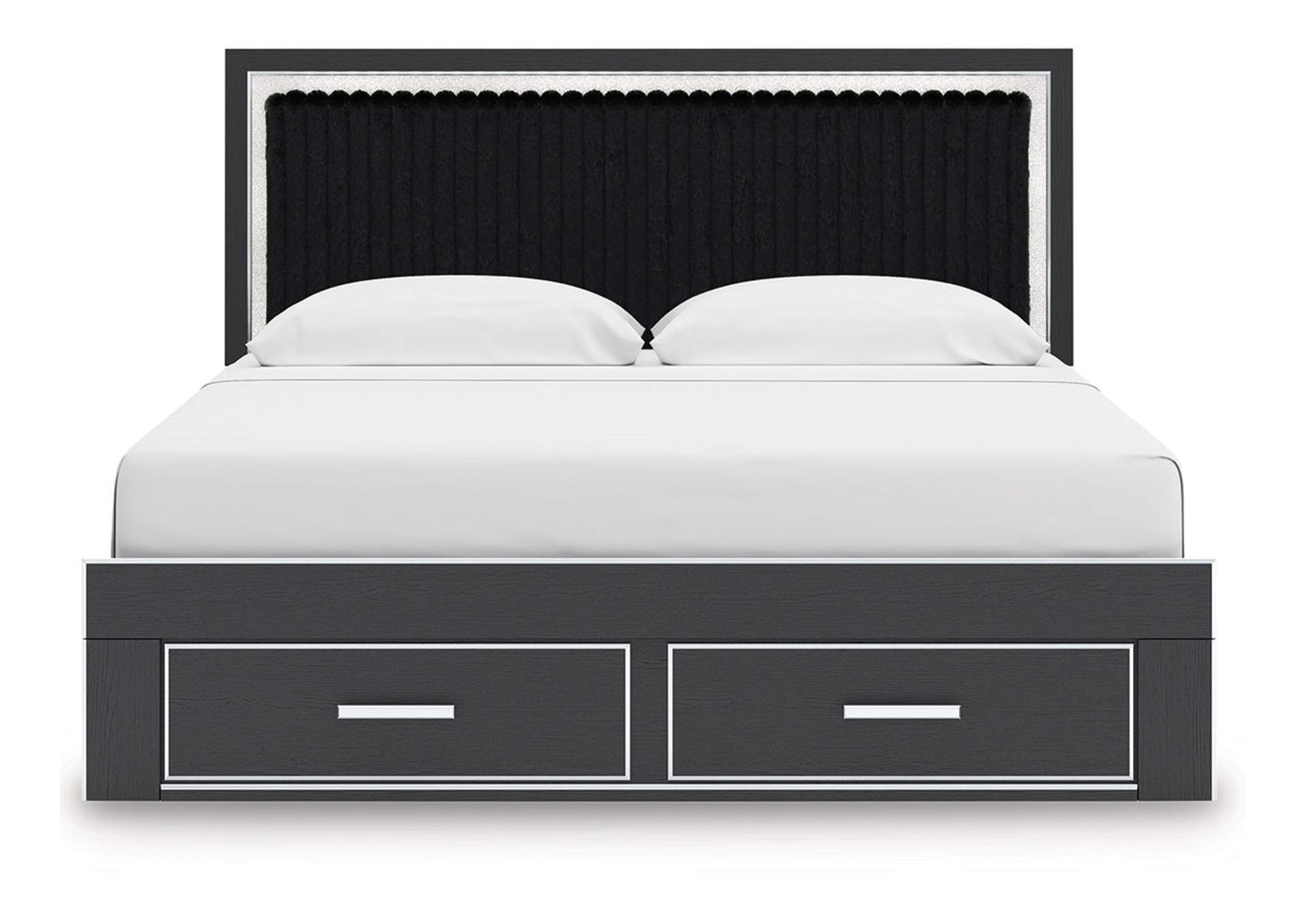 Zuraleus King Upholstered Panel Platform Storage Bed image 6