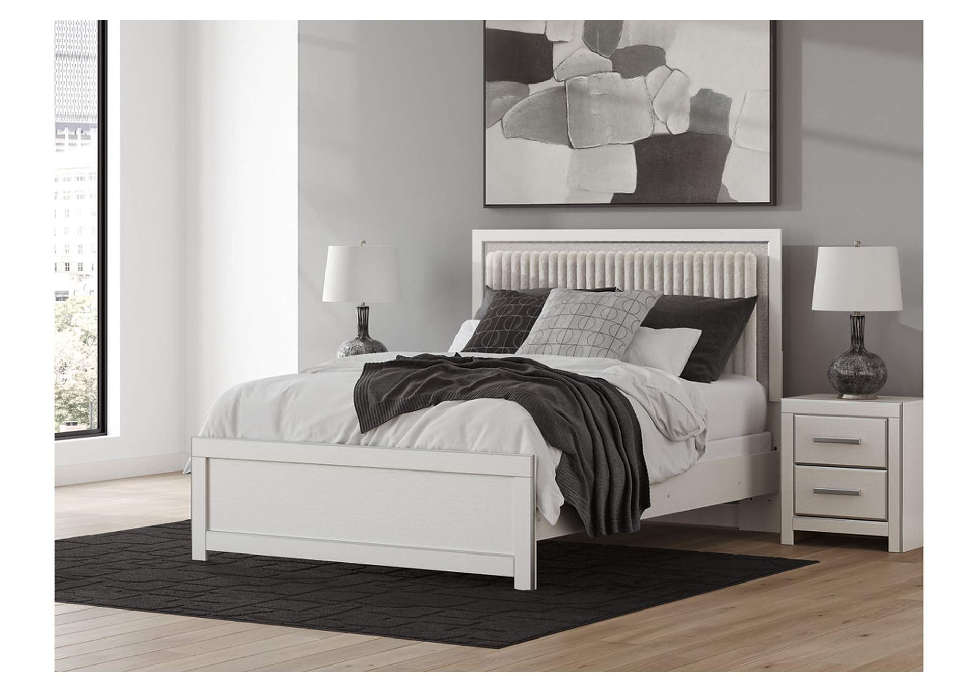 Zuraleus Queen Upholstered Panel Bed image 2