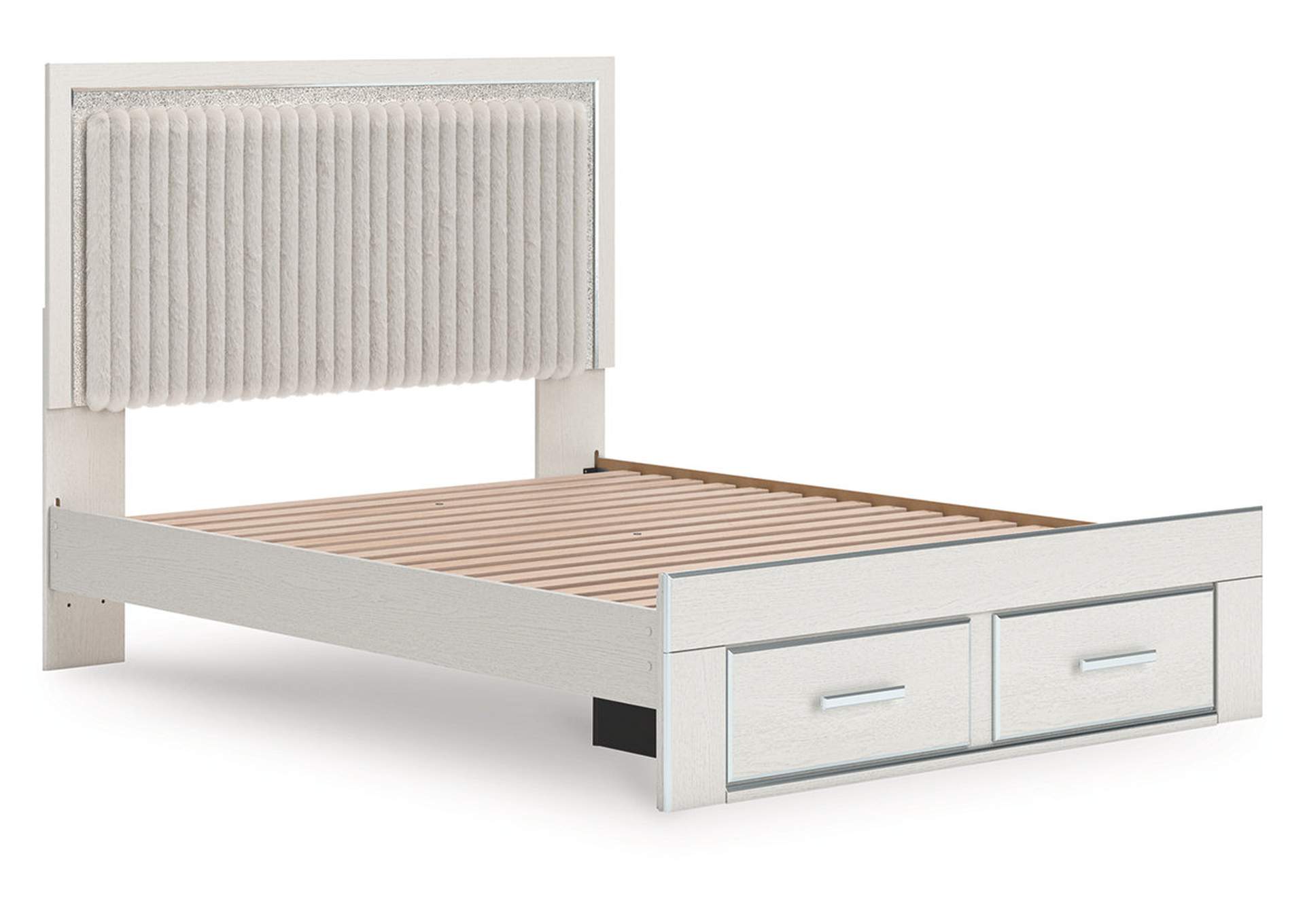 Zuraleus Queen Upholstered Panel Platform Storage Bed image 4