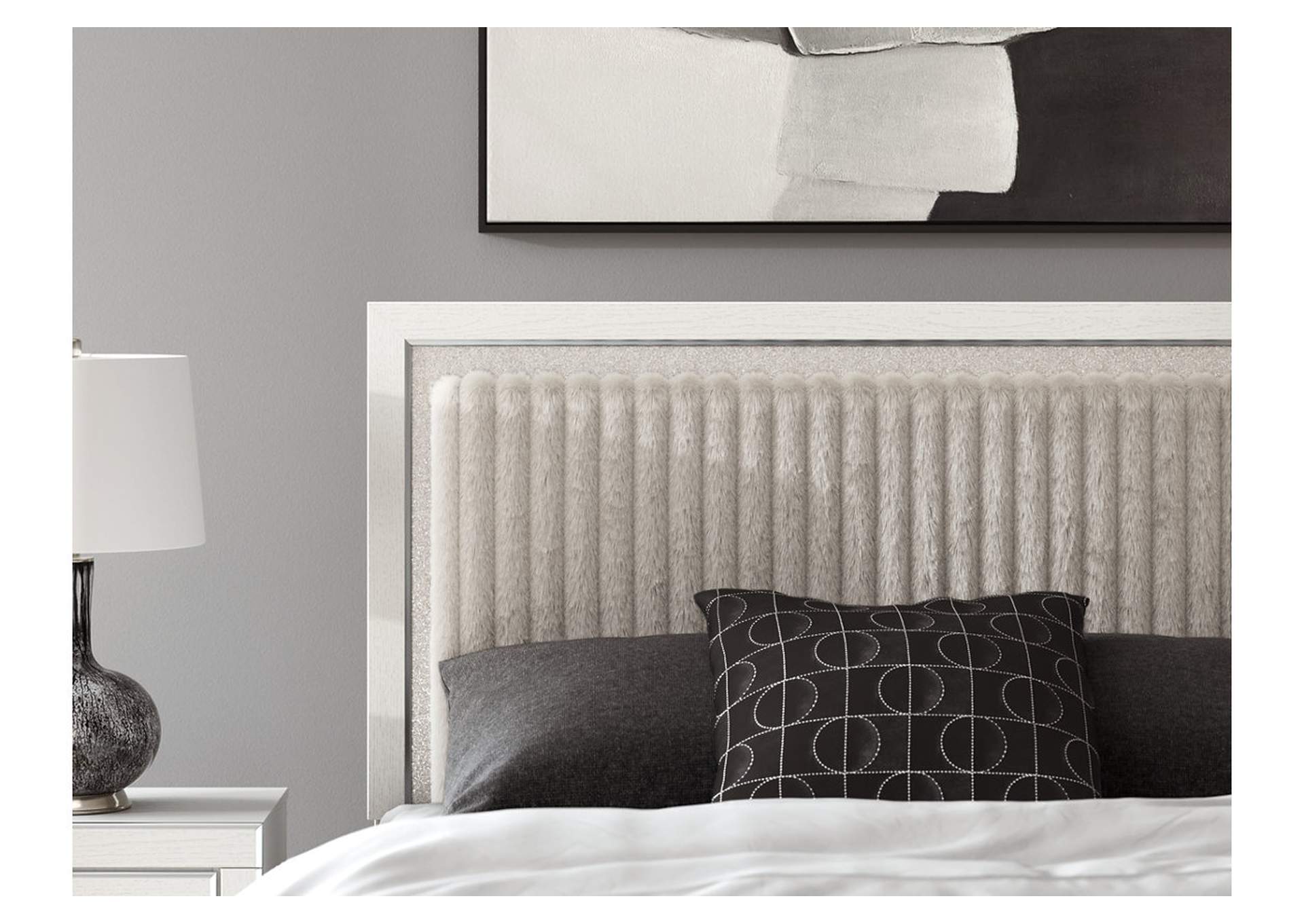 Zuraleus Queen Upholstered Panel Platform Storage Bed image 6