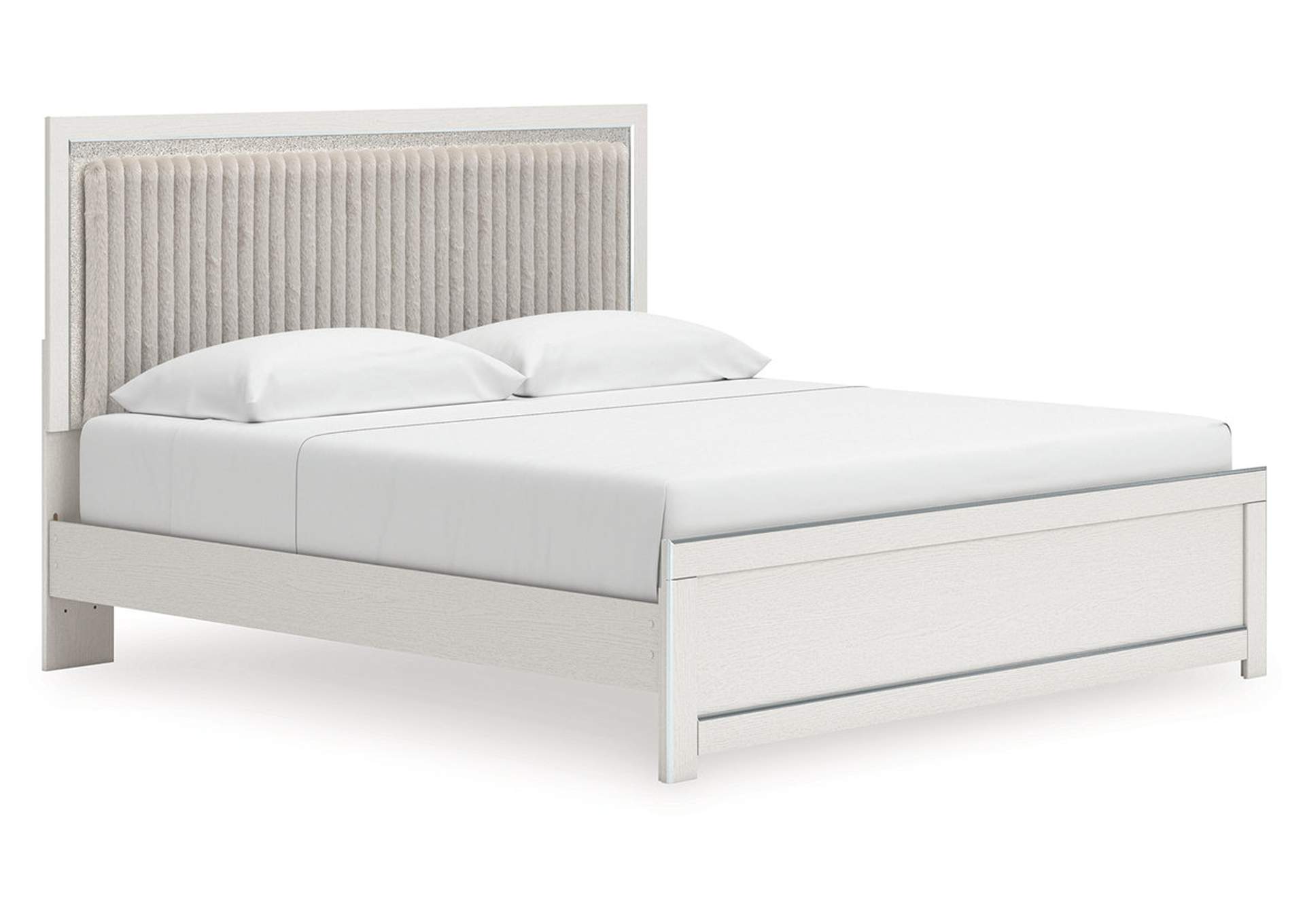 Zuraleus King Upholstered Panel Platform Bed image 1
