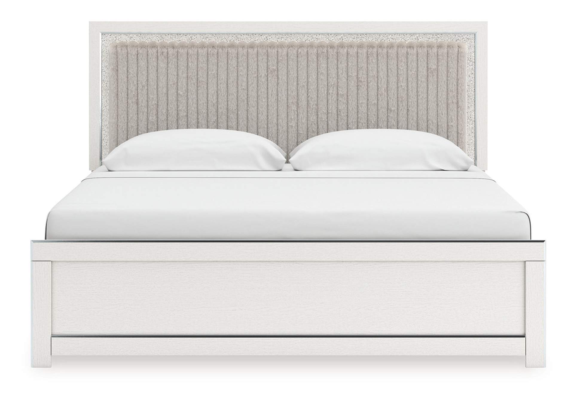 Zuraleus King Upholstered Panel Platform Bed image 5