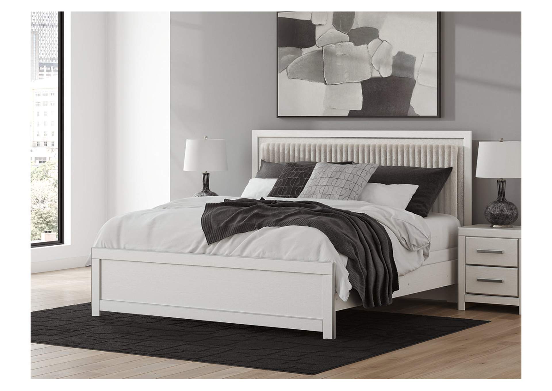 Zuraleus King Upholstered Panel Bed image 2