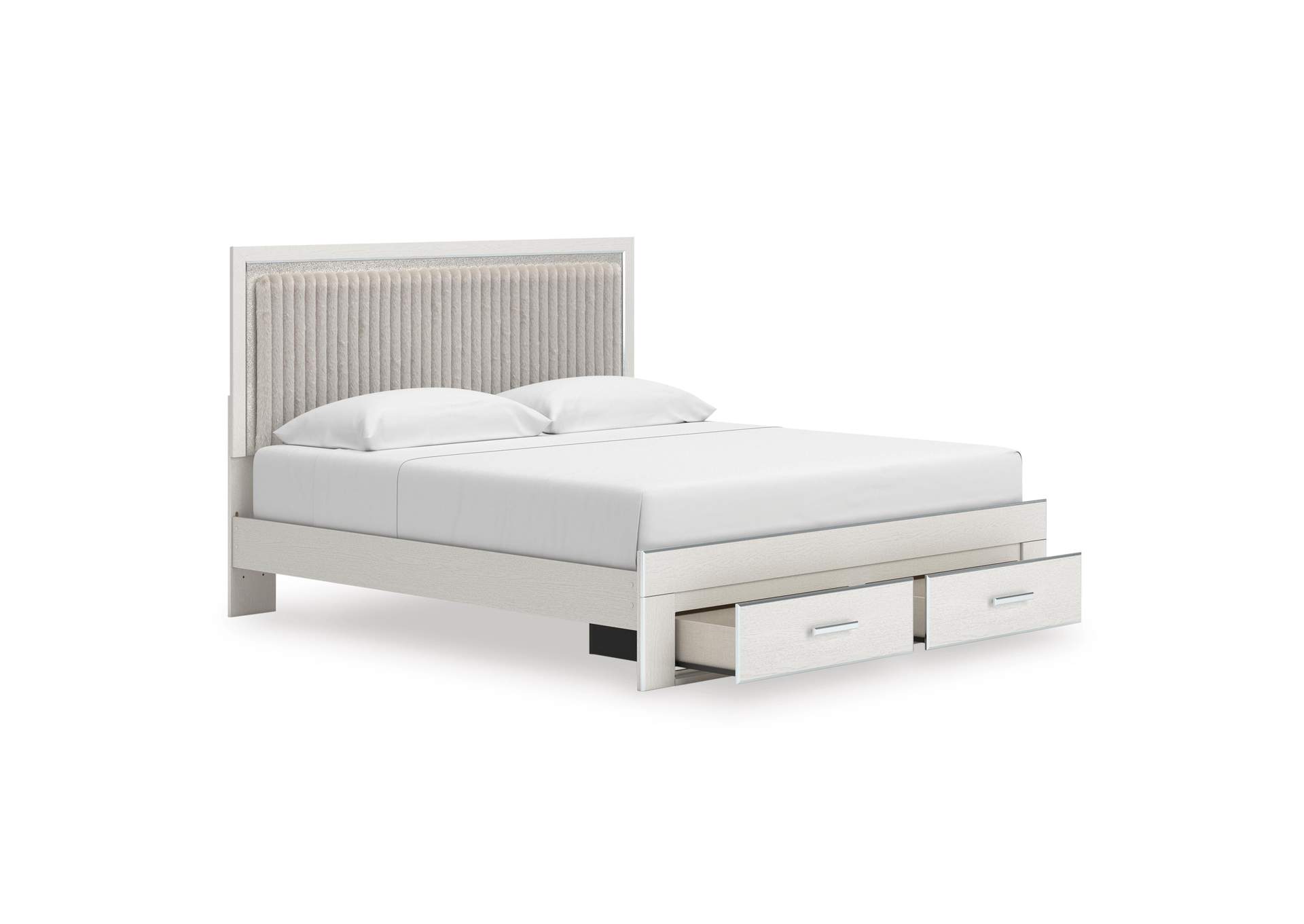 Birmonton King Upholstered Panel Platform Storage Bed and Dresser image 12