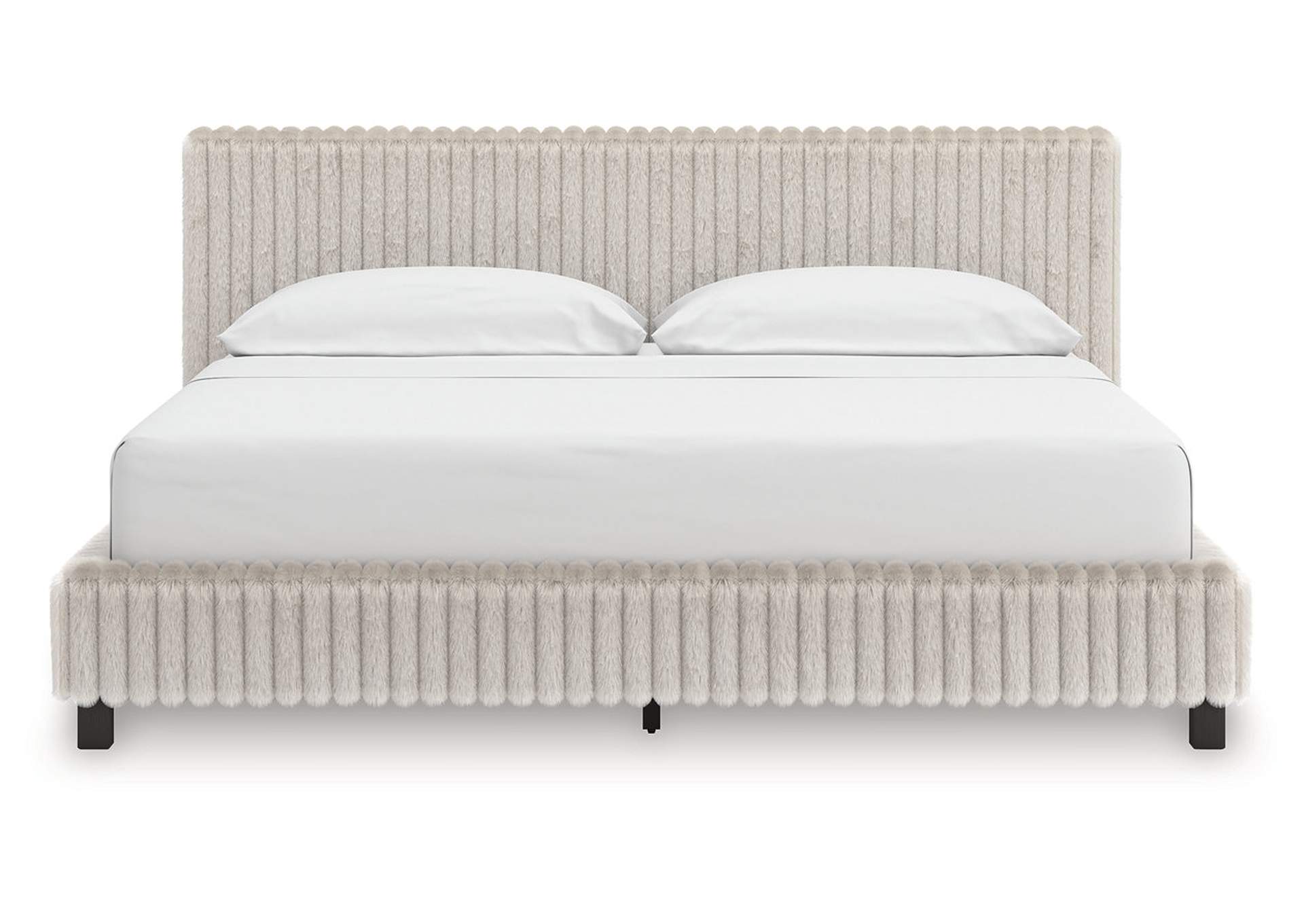 Birmonton California King Upholstered Bed, Dresser and Mirror image 9