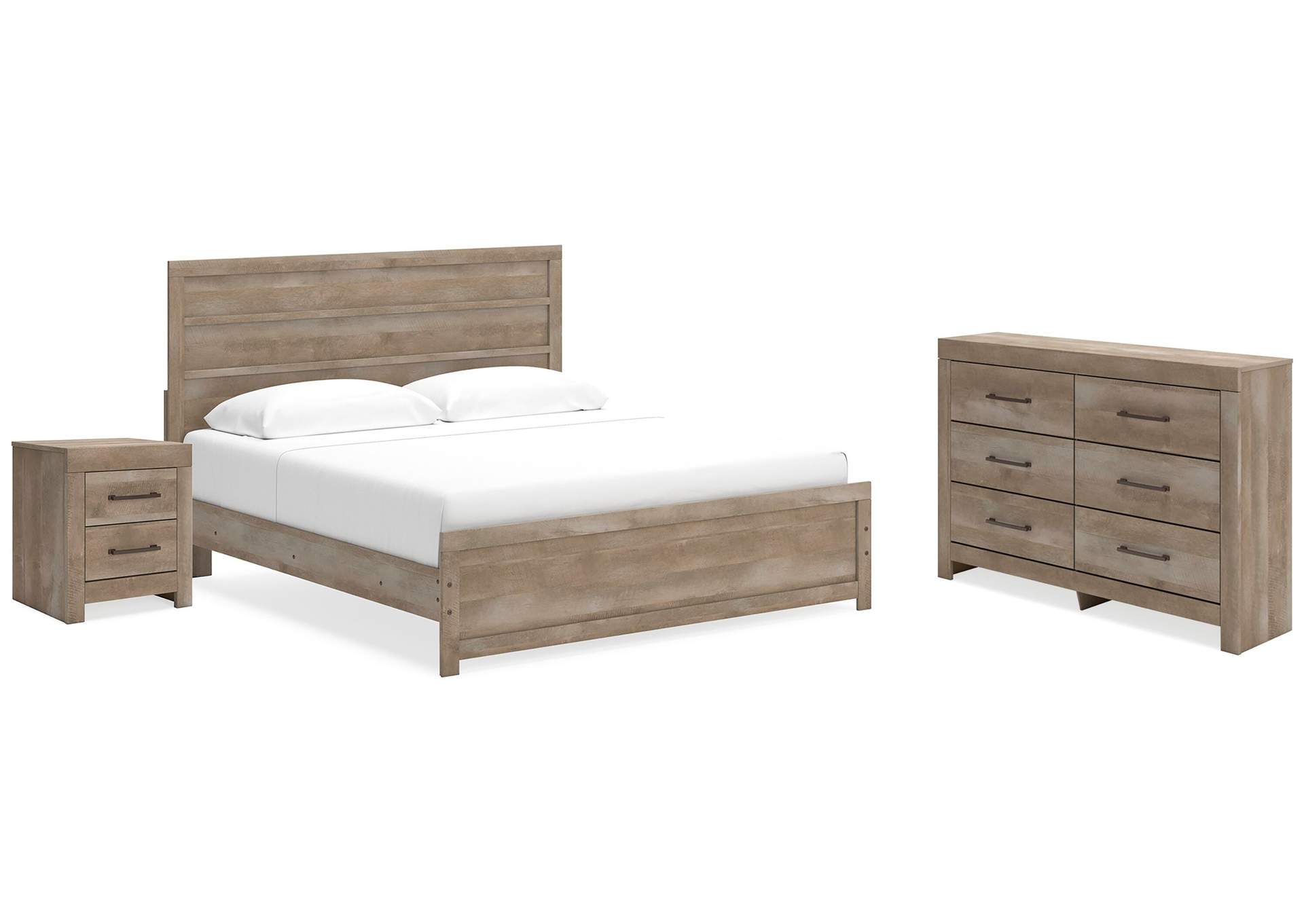 Gachester King Panel Bed with Dresser and Nightstand image 1
