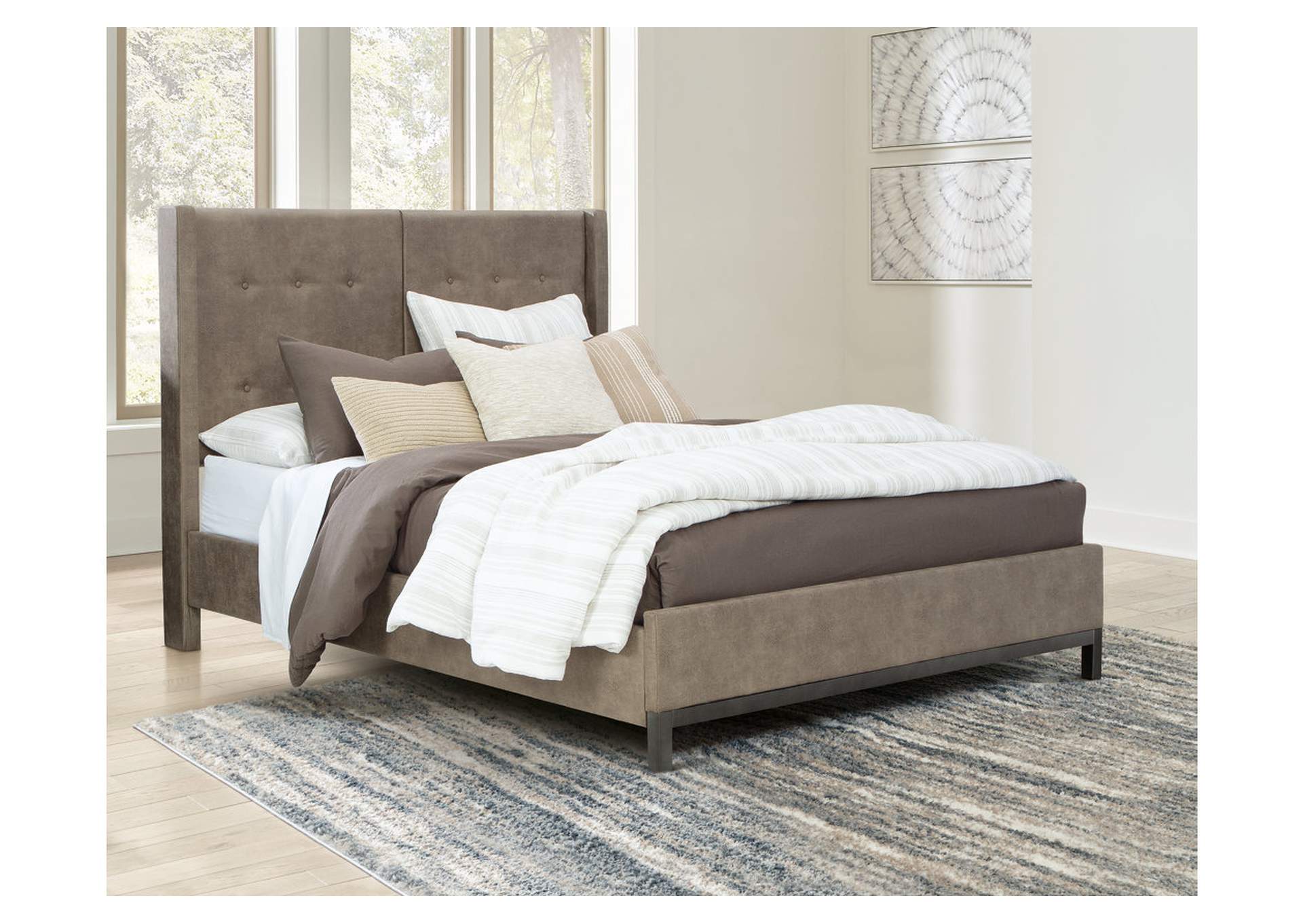 Wittland Queen Upholstered Panel Bed image 2