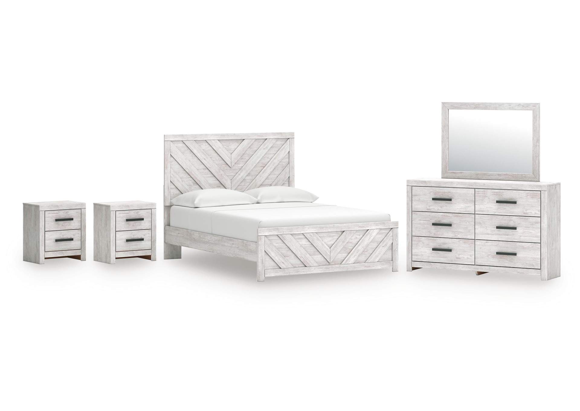Cayboni Queen Panel Bed, Dresser, Mirror and 2 Nightstands image 1