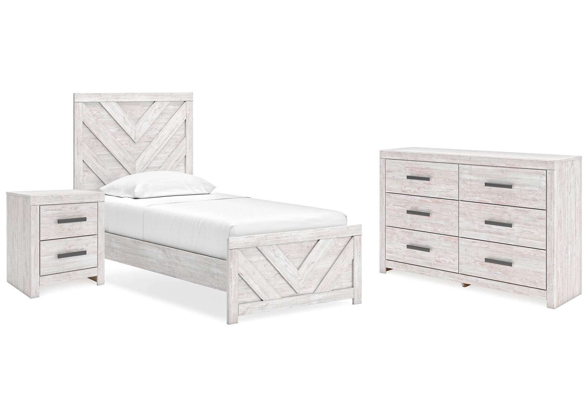 Cayboni Twin Panel Bed with Dresser and Nightstand image 1