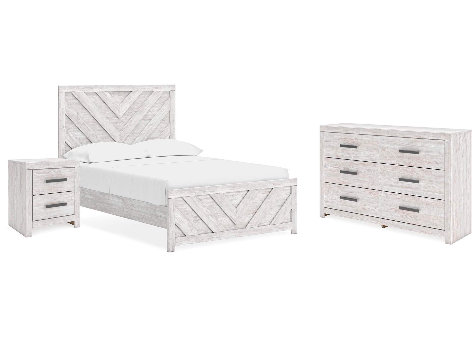 Cayboni Full Panel Bed with Dresser and Nightstand image 1