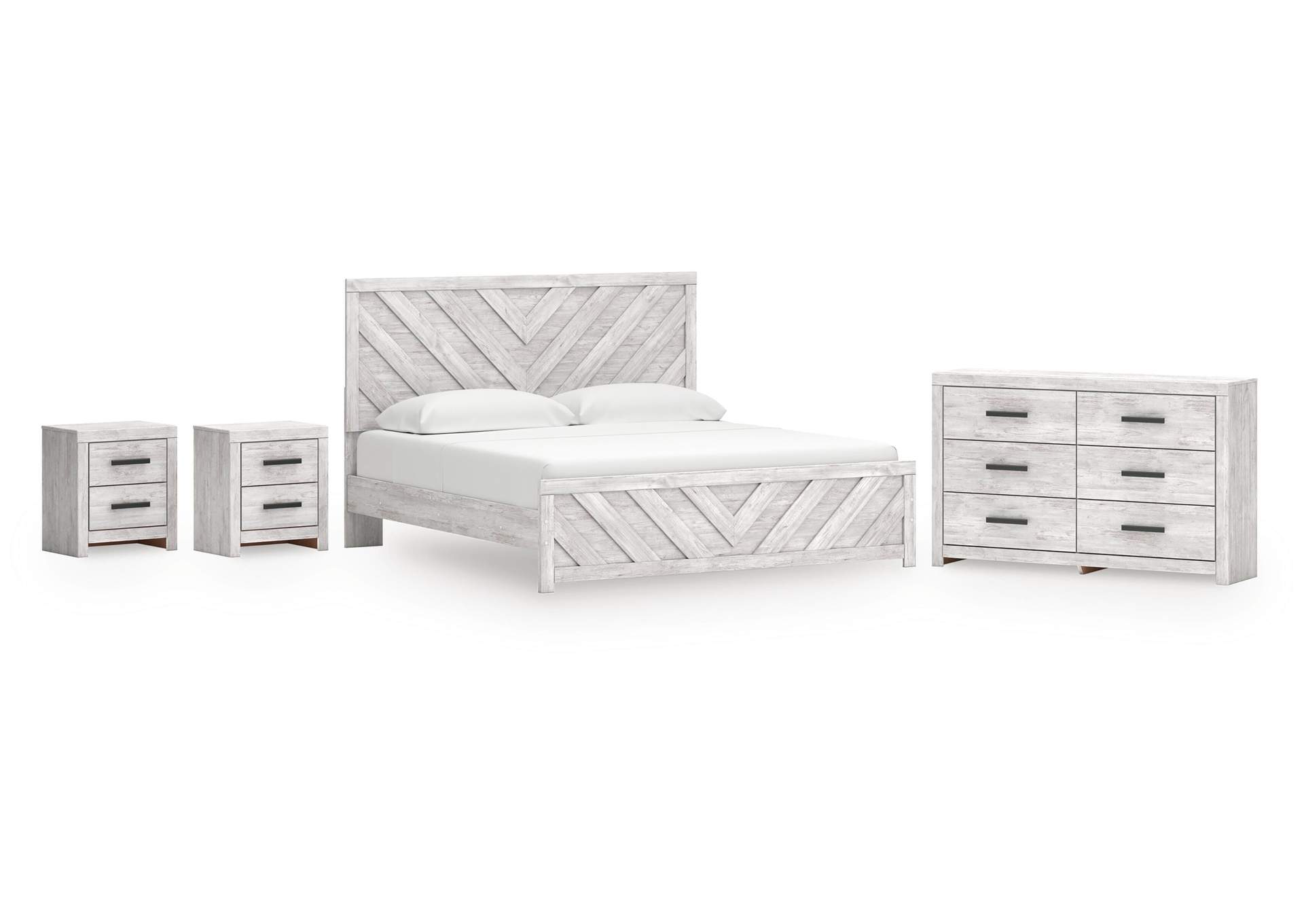 Cayboni King Panel Bed, Dresser and 2 Nightstands image 1