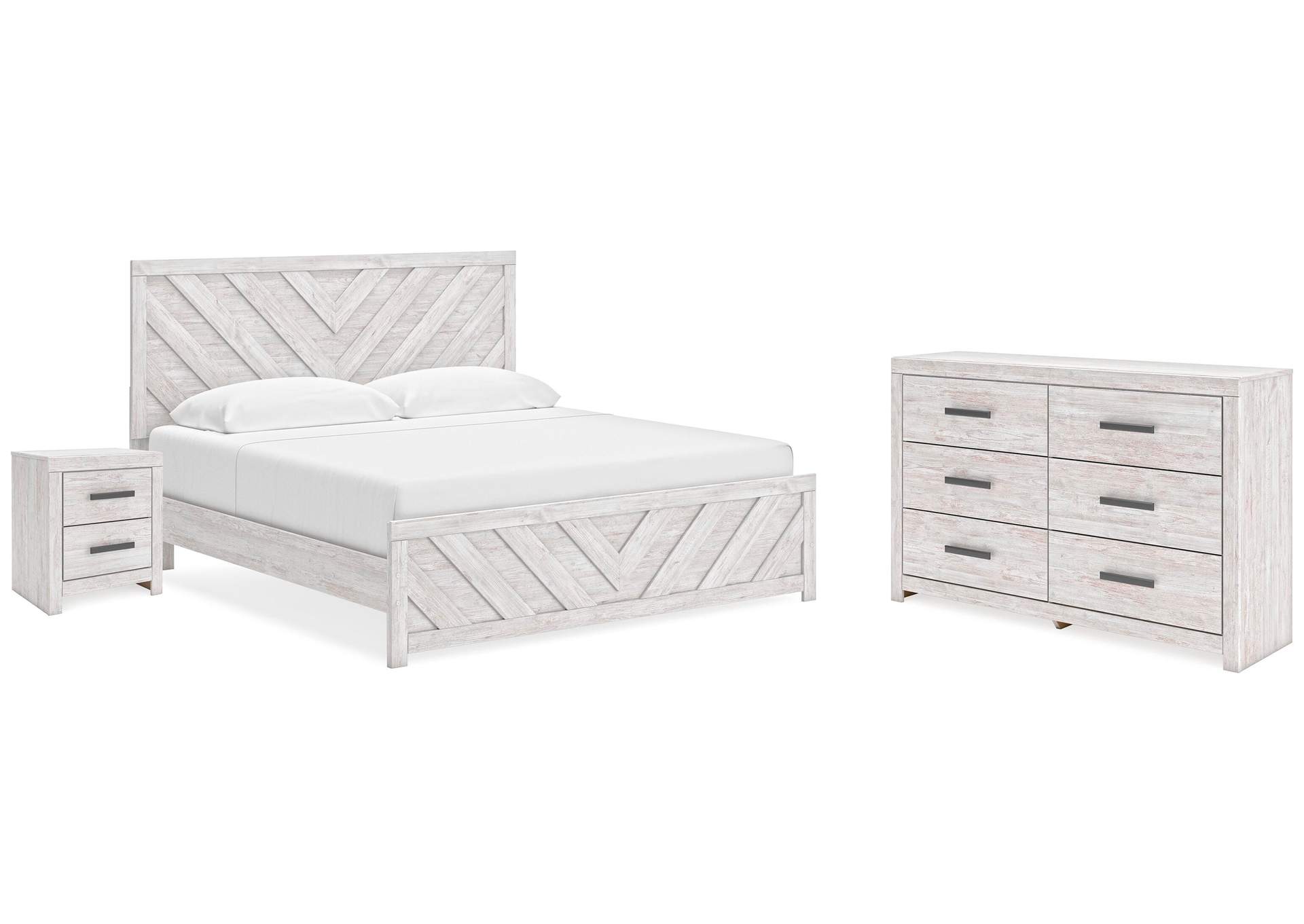 Cayboni King Panel Bed with Dresser and Nightstand image 1