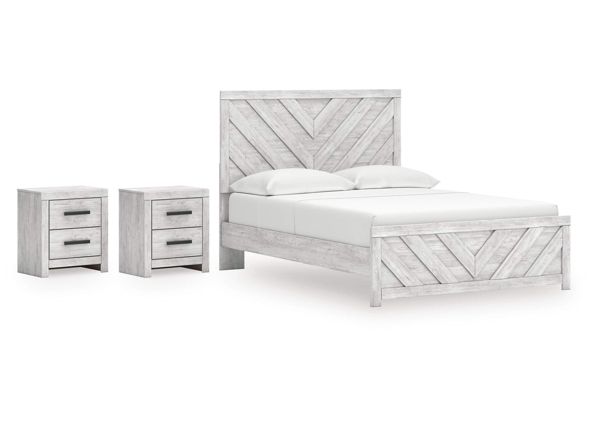Cayboni Queen Panel Bed and 2 Nightstands image 1