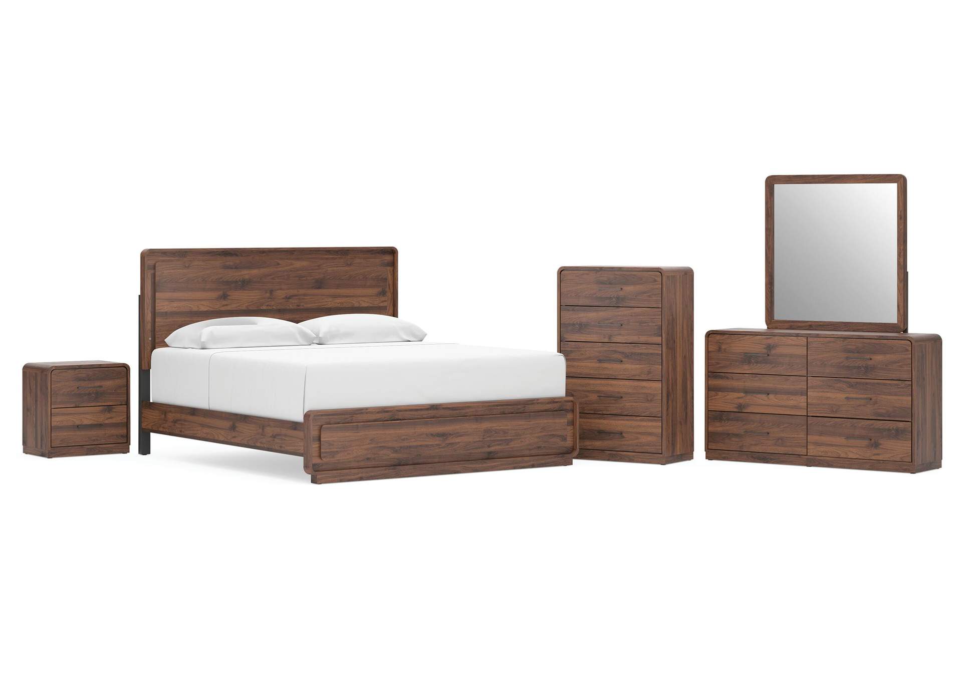Fortlorn Queen Panel Bed, Dresser, Mirror, 2 Chests and 2 Nightstands image 1