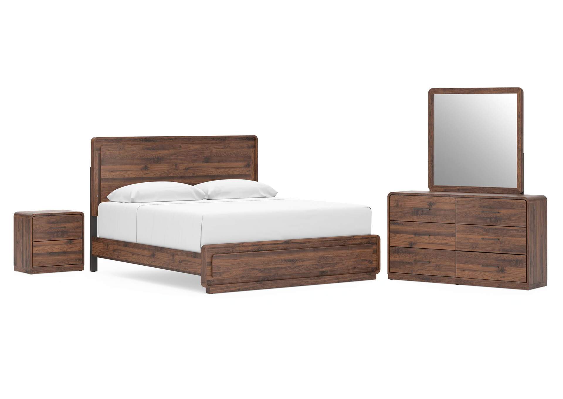 Fortlorn King Panel Bed, Dresser, Mirror and Nightstand image 1
