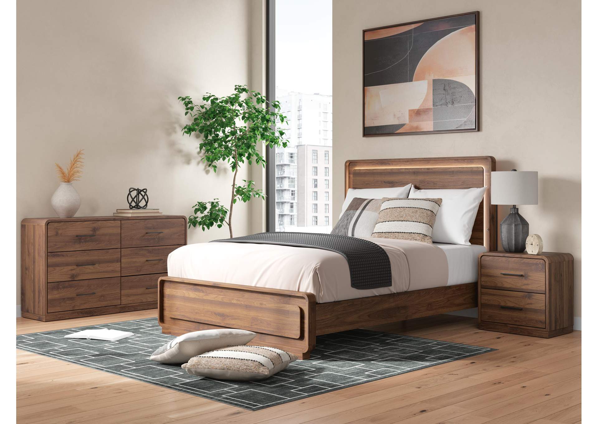 Fortlorn Queen Panel Bed, Dresser and Nightstand image 2