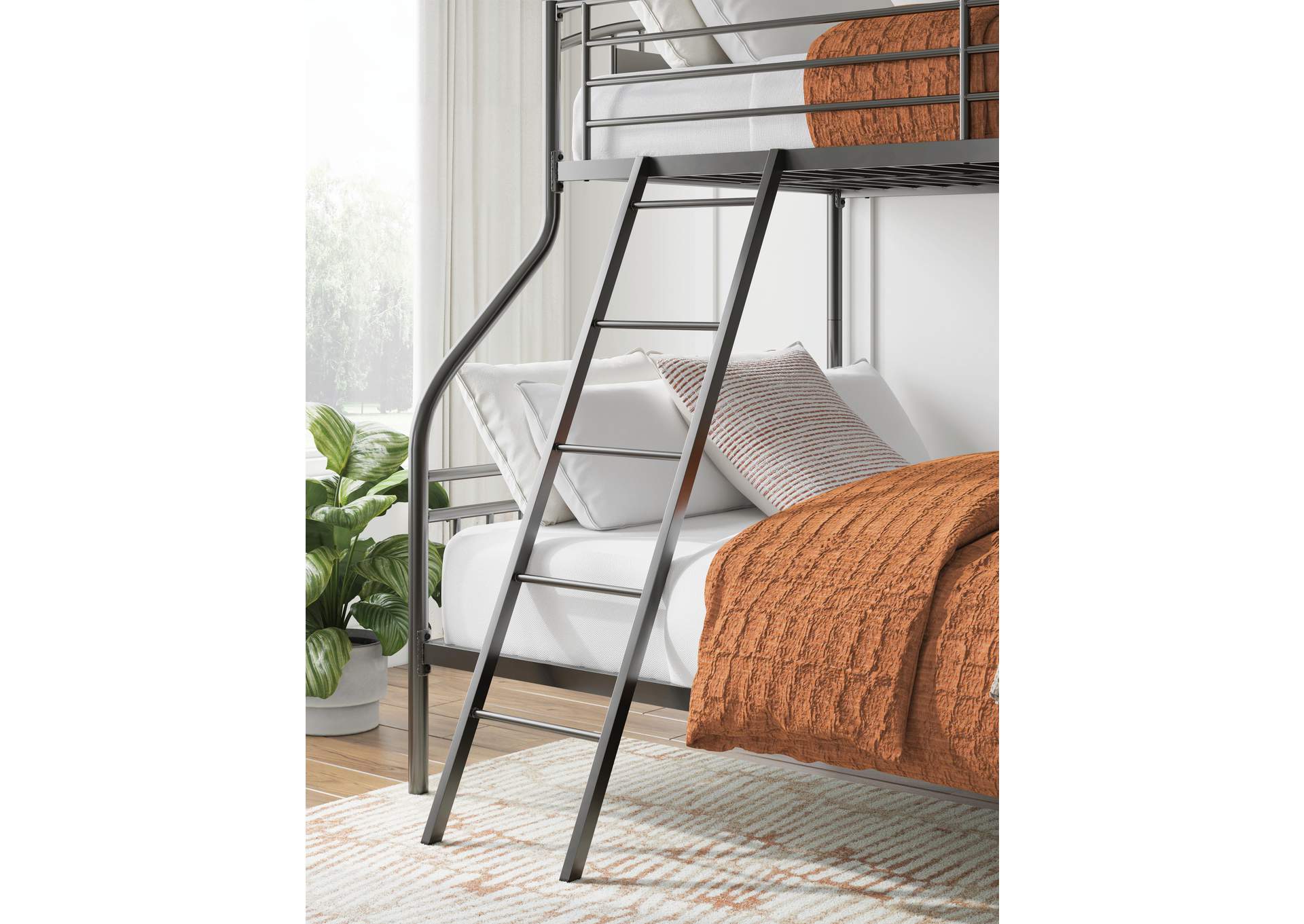Lanceburg Twin over Full Bunk Bed with Ladder image 9