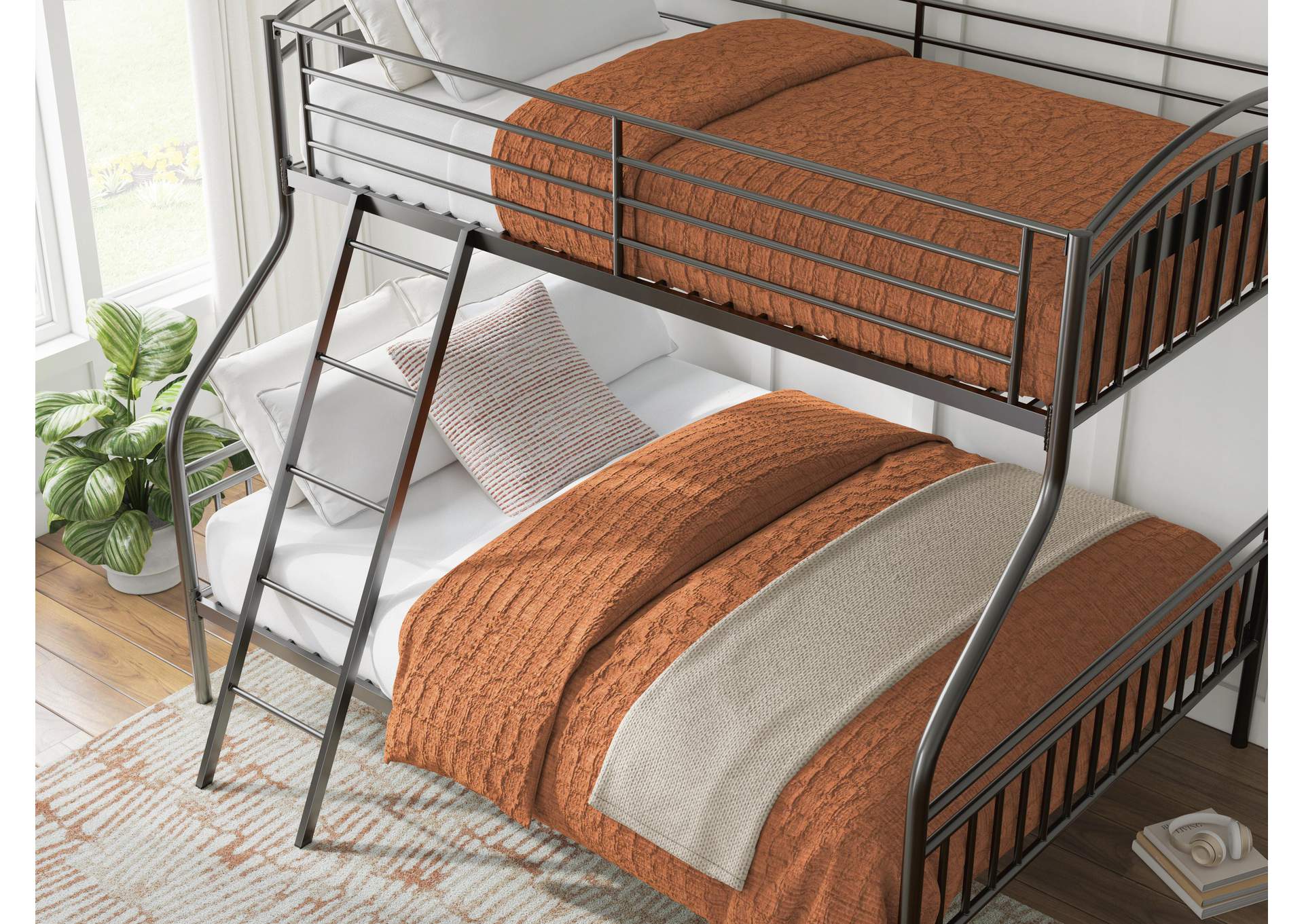 Lanceburg Twin over Full Bunk Bed with Ladder image 10