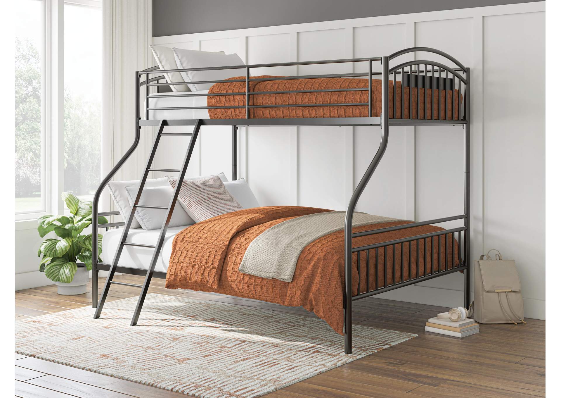 Lanceburg Twin over Full Bunk Bed with Ladder image 2