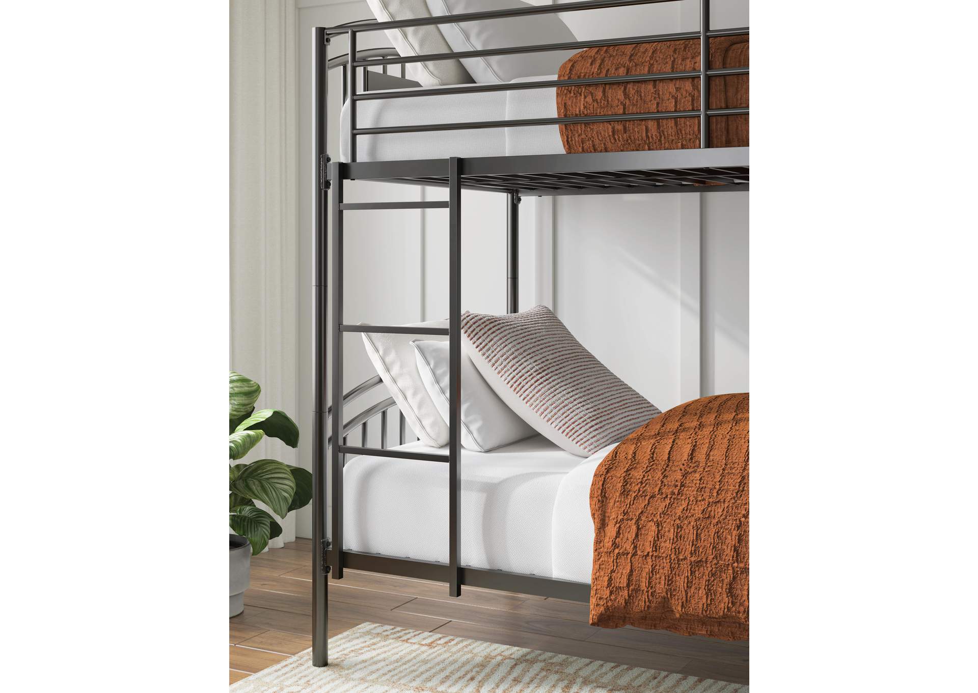 Lanceburg Twin over Twin Bunk Bed with Ladder image 10