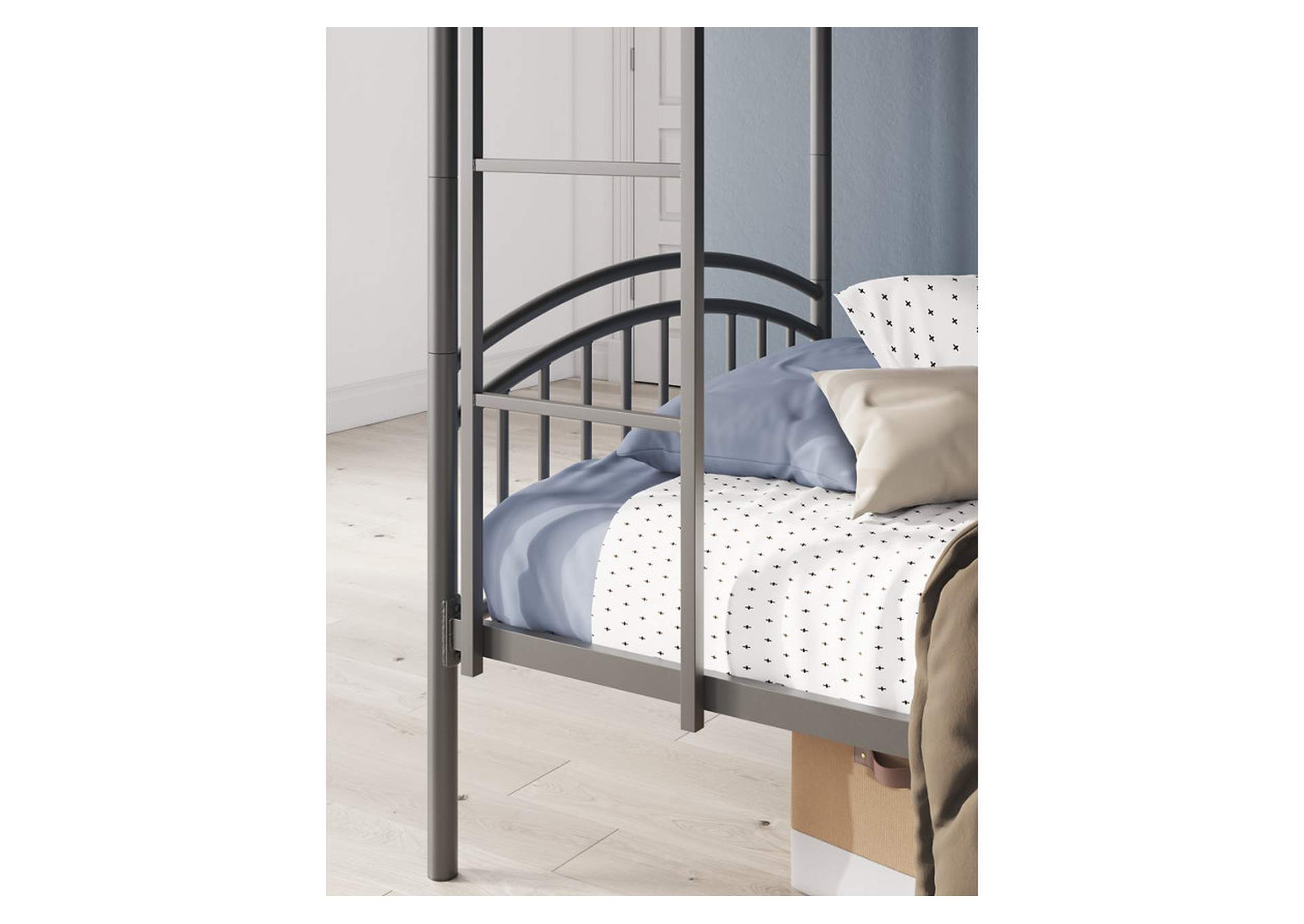 Lanceburg Twin over Twin Bunk Bed with Ladder image 8