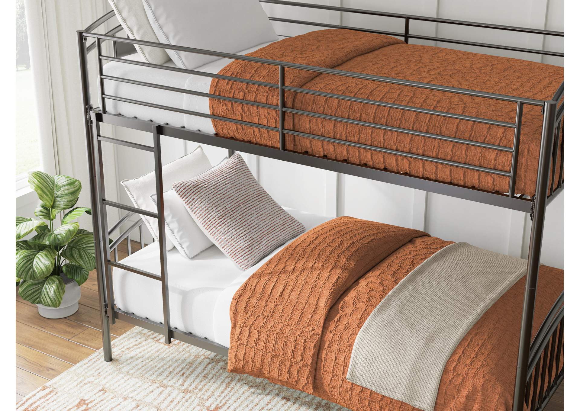 Lanceburg Twin over Twin Bunk Bed with Ladder image 12