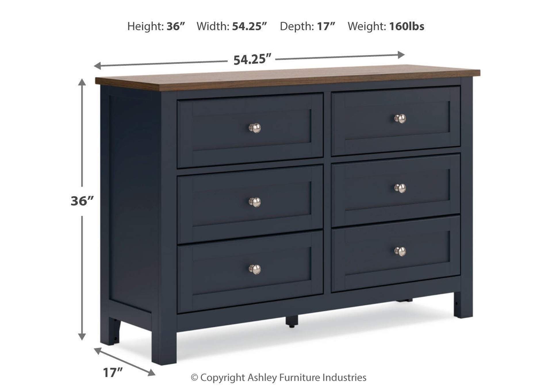 Landocken Full Panel Headboard, Dresser and 2 Nightstands image 19