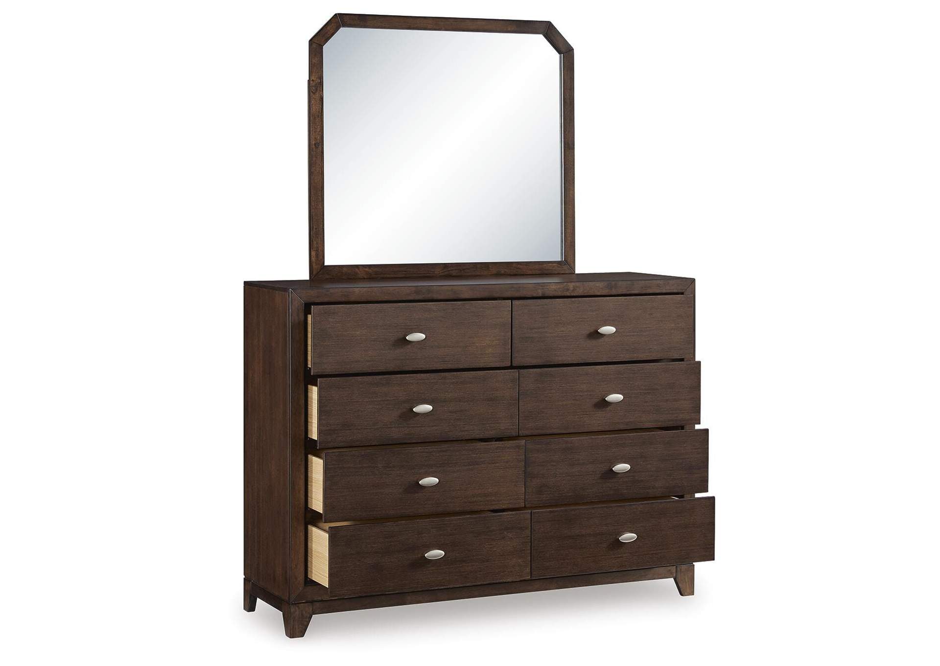 Tandisport King Panel Bed with Mirrored Dresser image 3