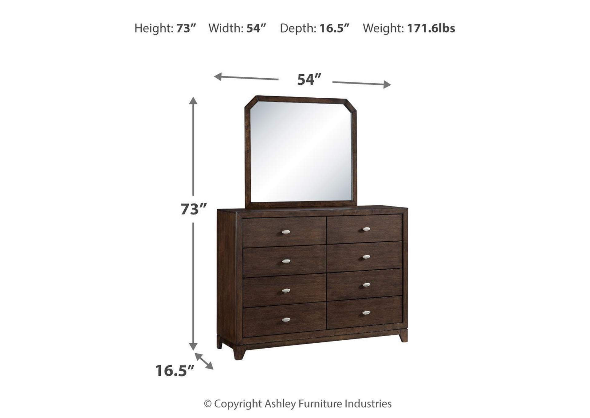 Tandisport King Panel Bed with Mirrored Dresser image 8