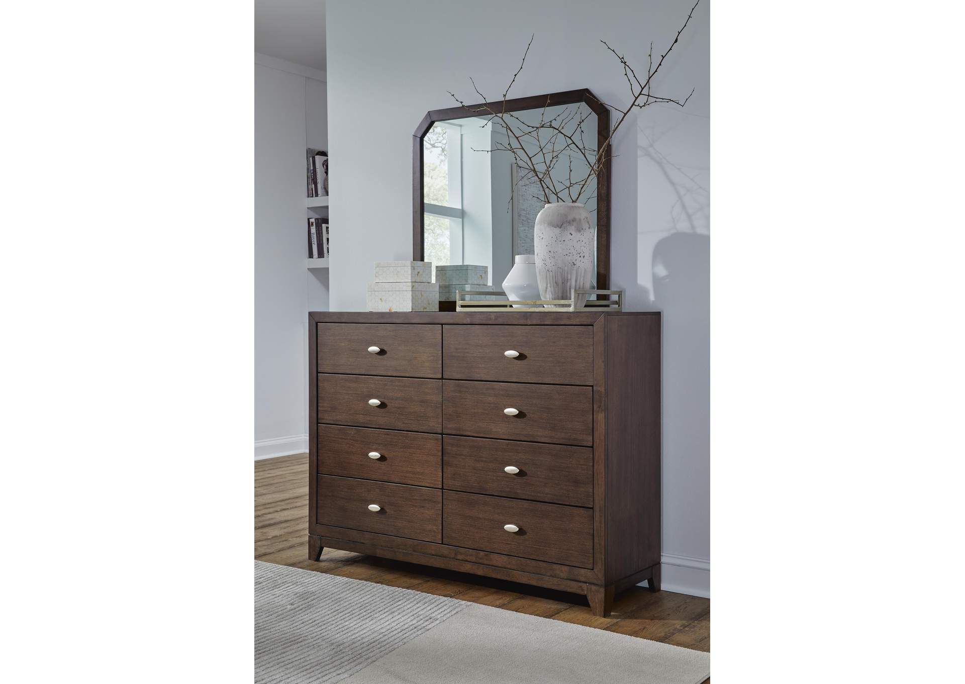 Tandisport King Panel Bed with Mirrored Dresser image 10