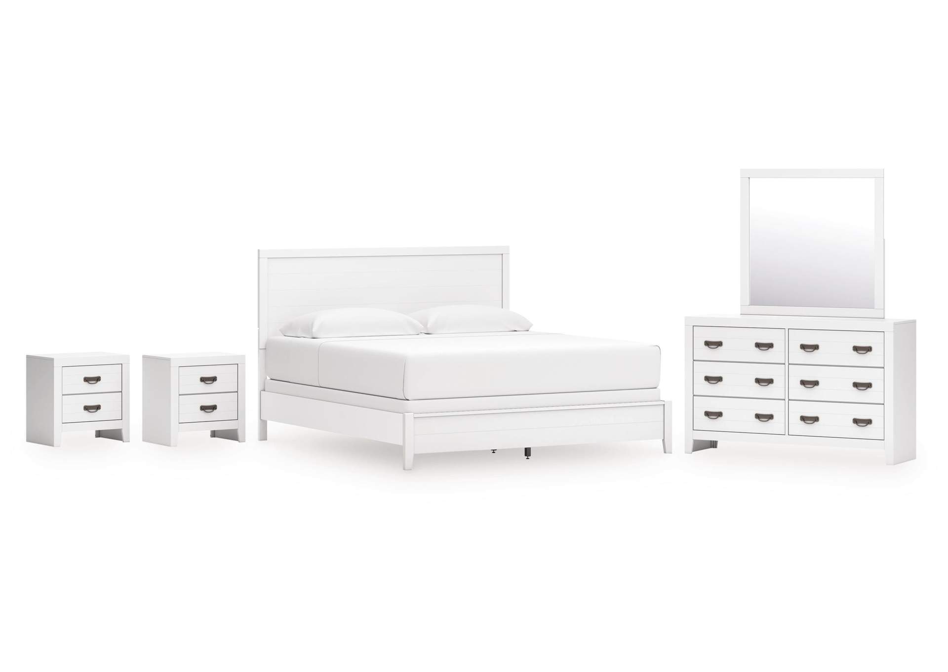 Binterglen King Panel Bed, Dresser, Mirror and 2 Nightstands image 1