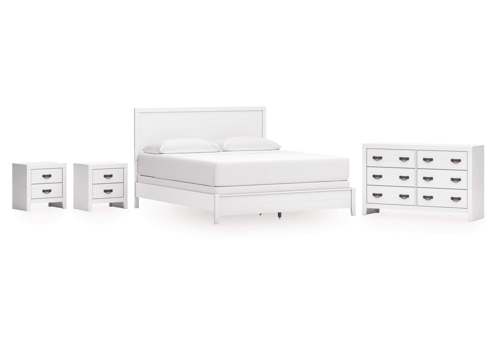 Binterglen California King Panel Bed, Dresser and 2 Nightstands image 1