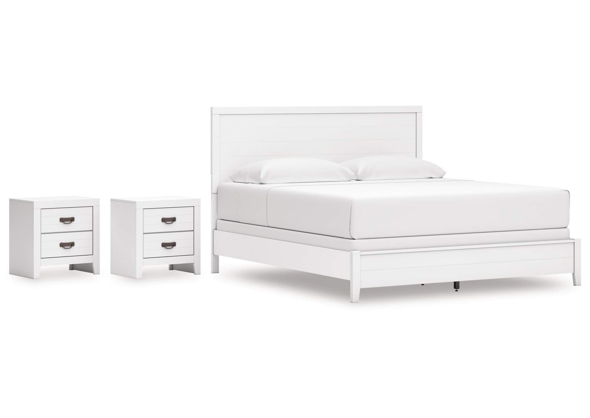 Binterglen King Panel Bed and 2 Nightstands image 1