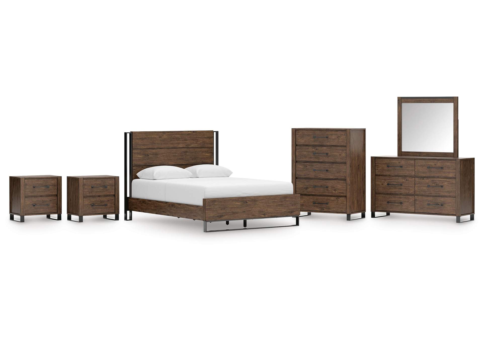 Zumbado Queen Panel Bed, Dresser, Mirror, Chest and 2 Nightstands image 1