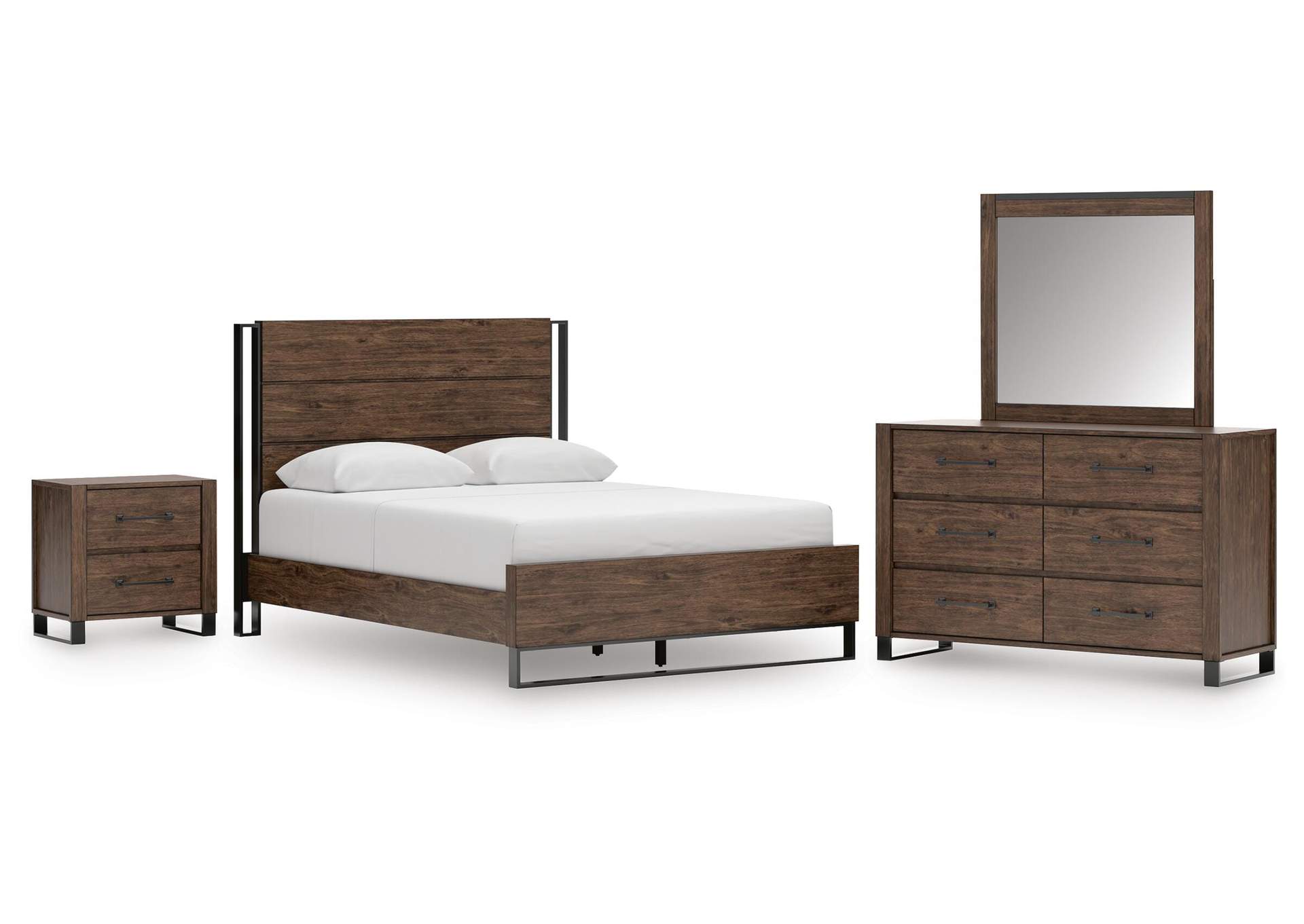 Zumbado Queen Panel Bed, Dresser, Mirror and Nightstand image 1