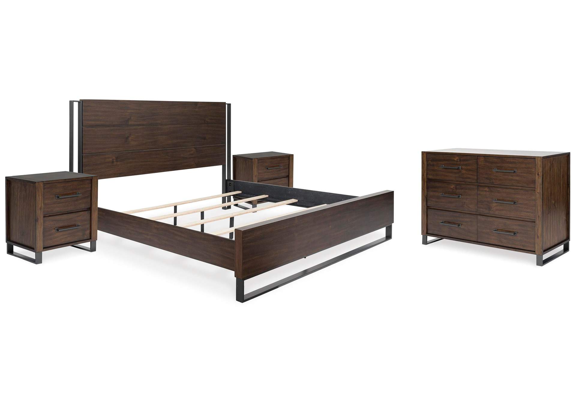 Zumbado King Panel Bed, Dresser and 2 Nightstands image 1