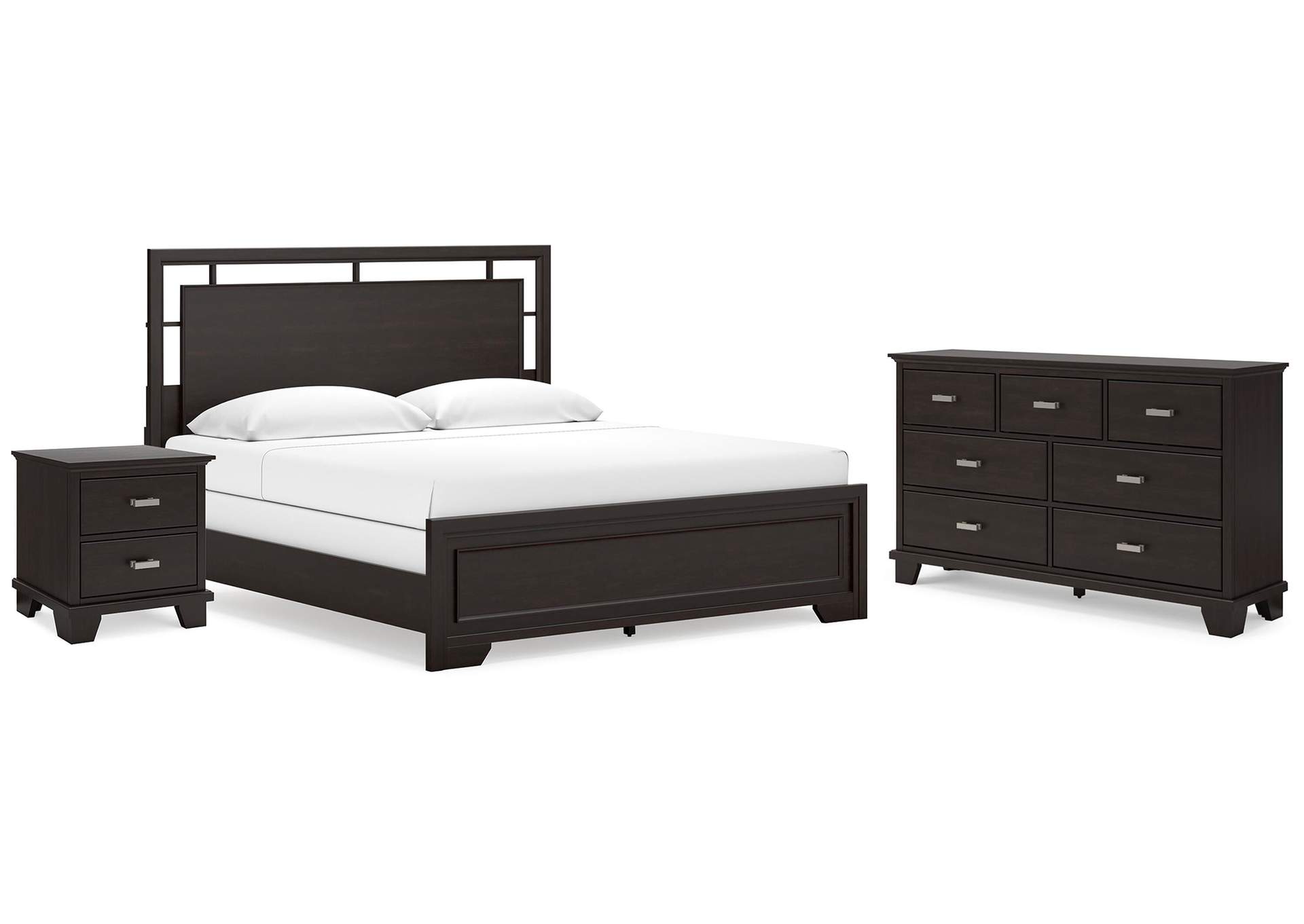 Covetown King Panel Bed with Dresser and Nightstand image 1
