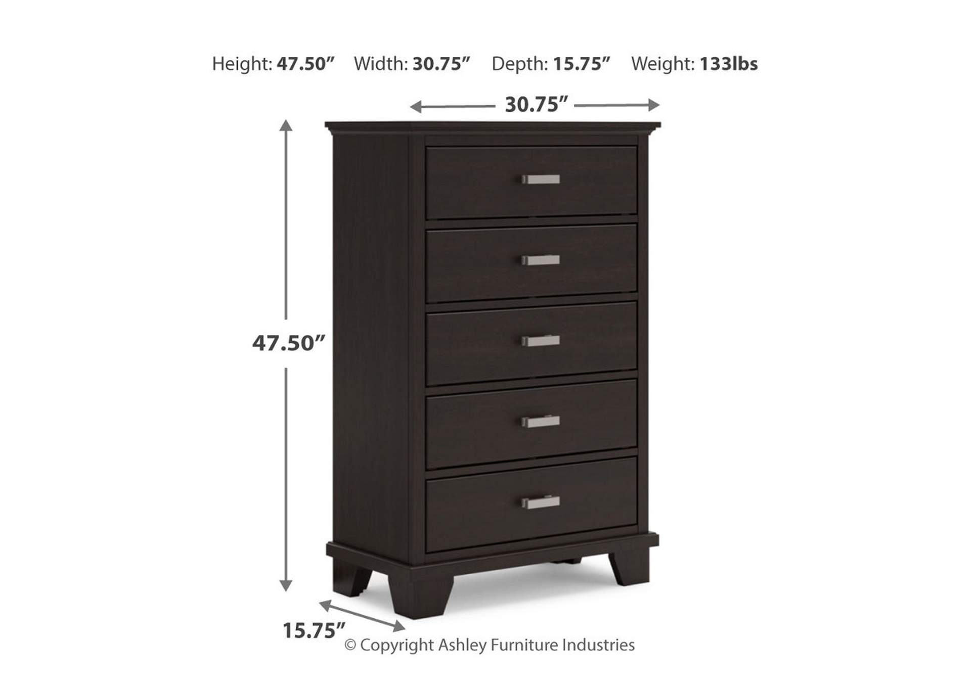 Covetown California King Panel Bed with Mirrored Dresser, Chest and Nightstand image 38