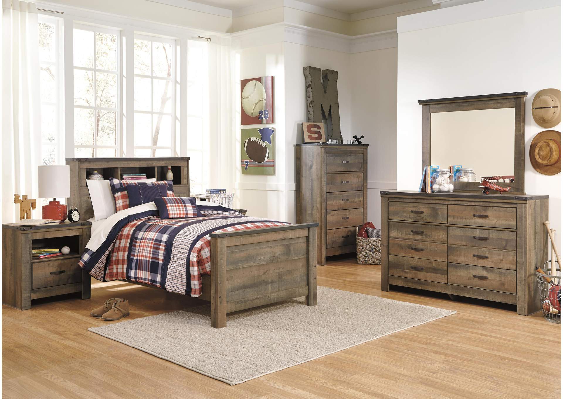 Trinell Twin Bookcase Bed image 7