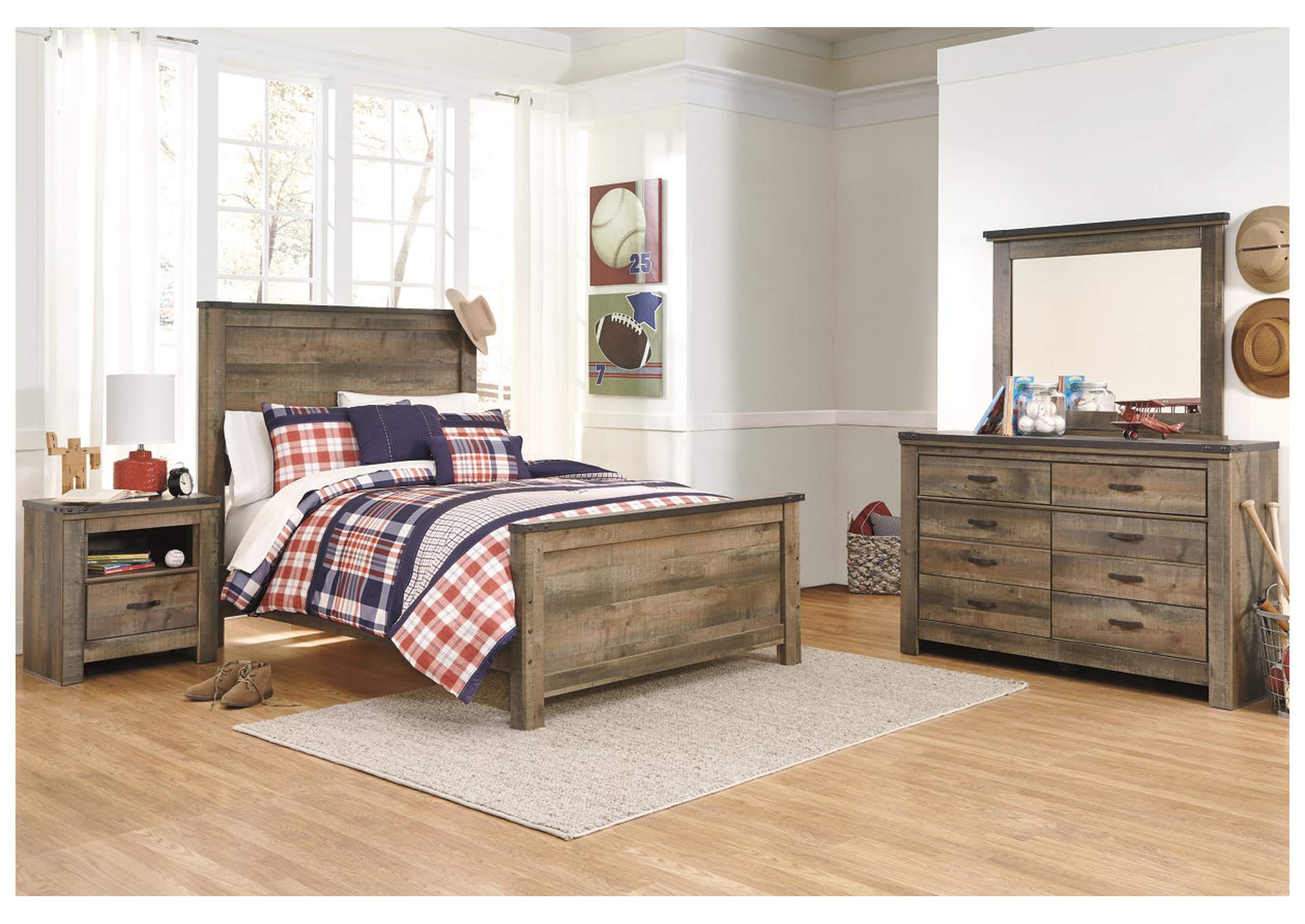 Trinell Full Panel Bed image 6